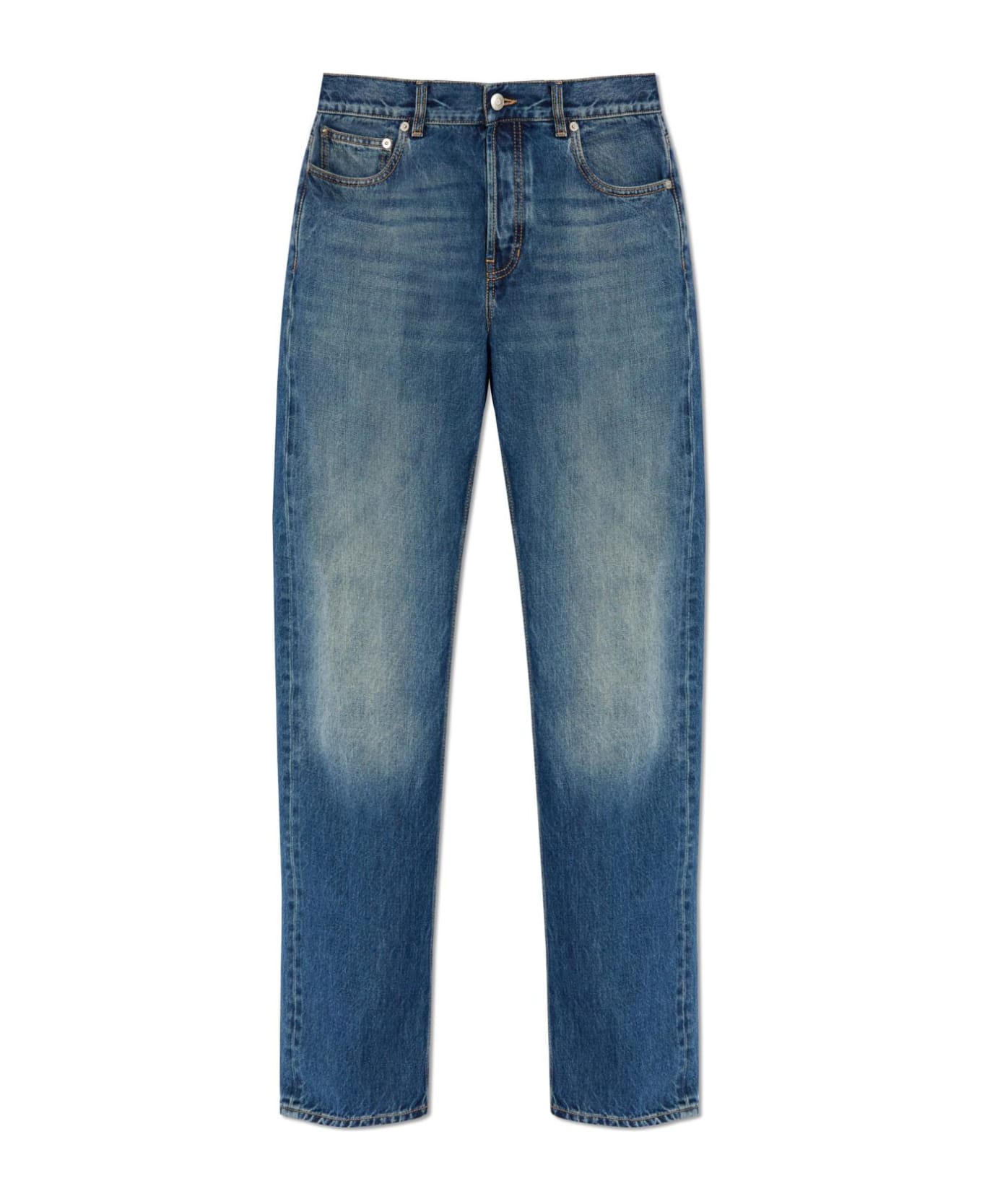 Alexander McQueen Jeans With Logo - Blue Washed