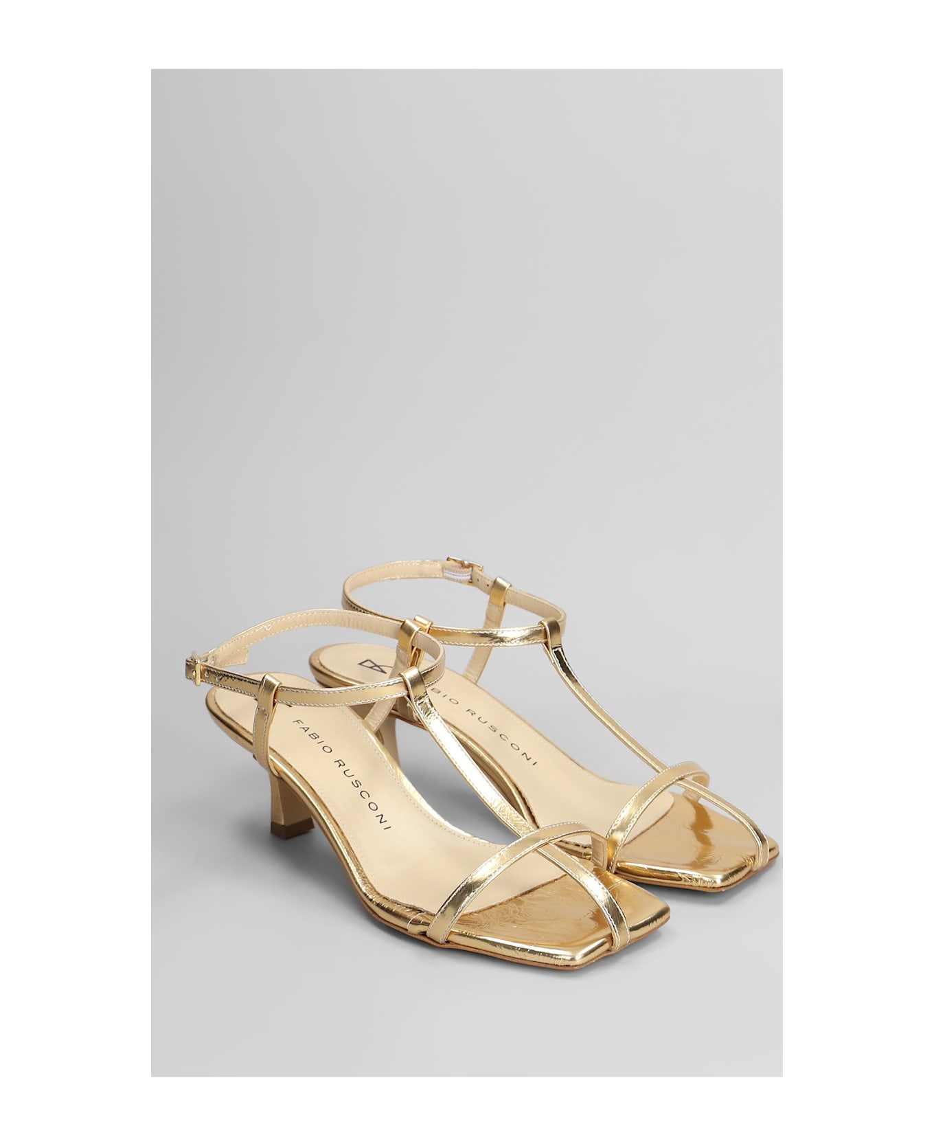 Fabio Rusconi Sandals In Platinum Leather - platinum