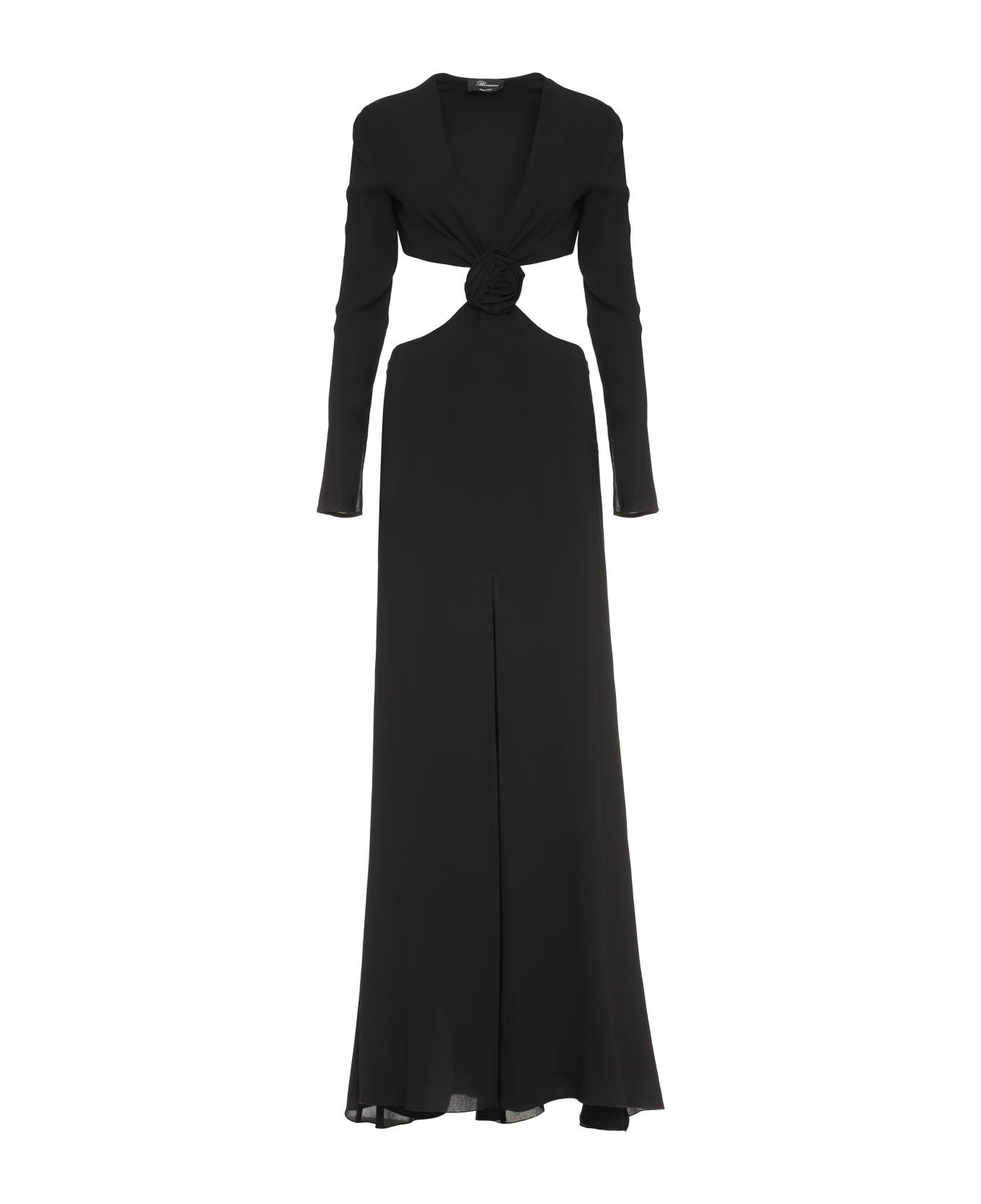 Blumarine Long Dress With Cut-out Detail - Nero