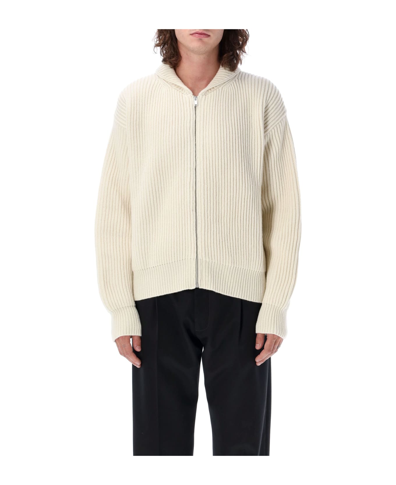 Jil Sander Zip Sweater - NATURAL ニットウェア
