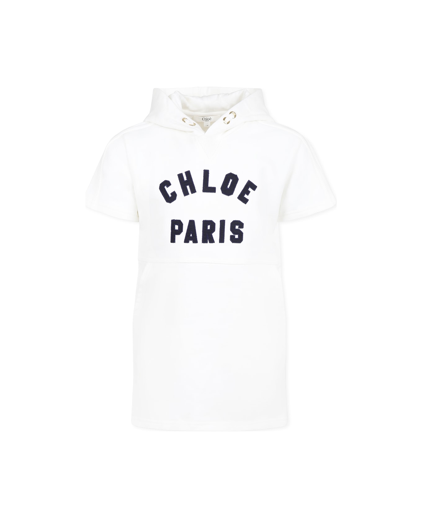 Chloé White Dress For Girl With Logo - White