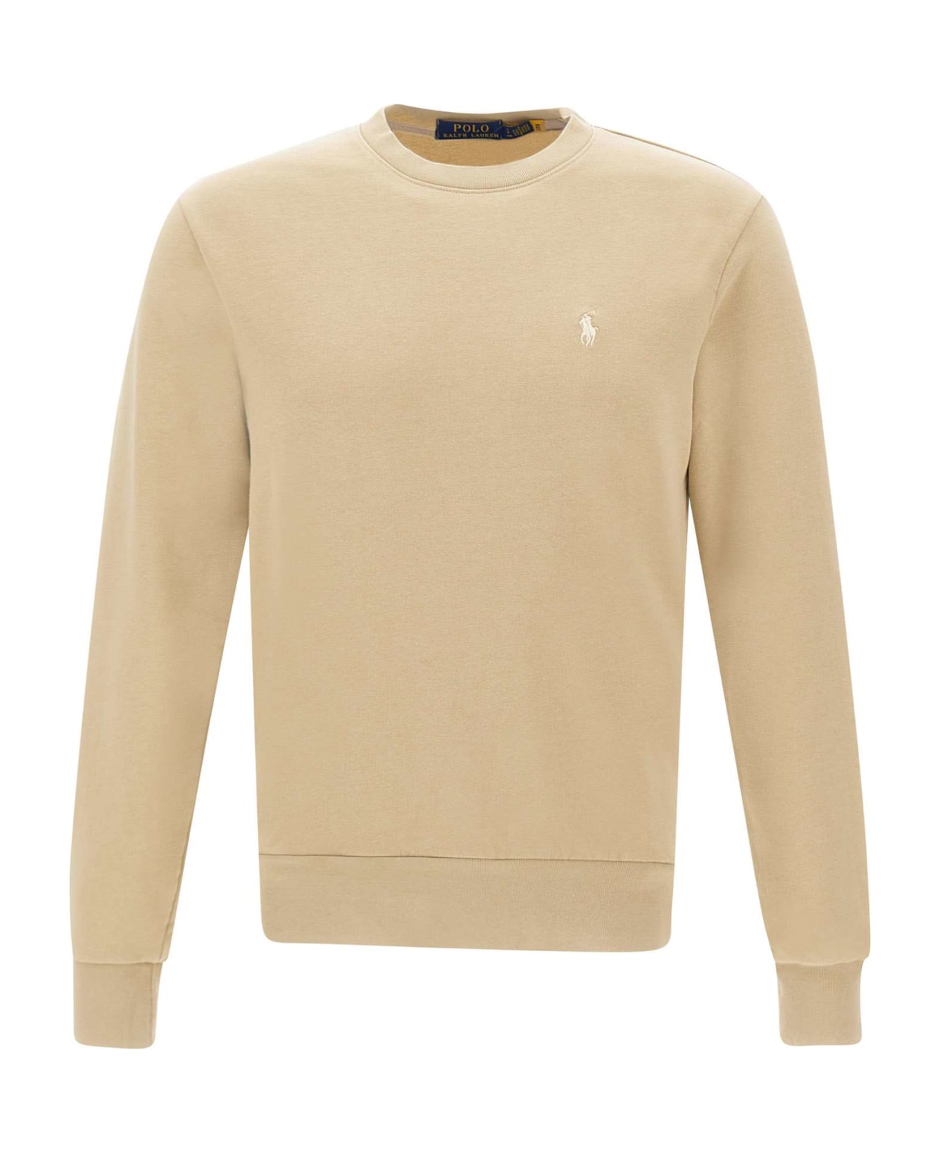 Polo Ralph Lauren 'classics' Cotton Sweatshirt - BEIGE