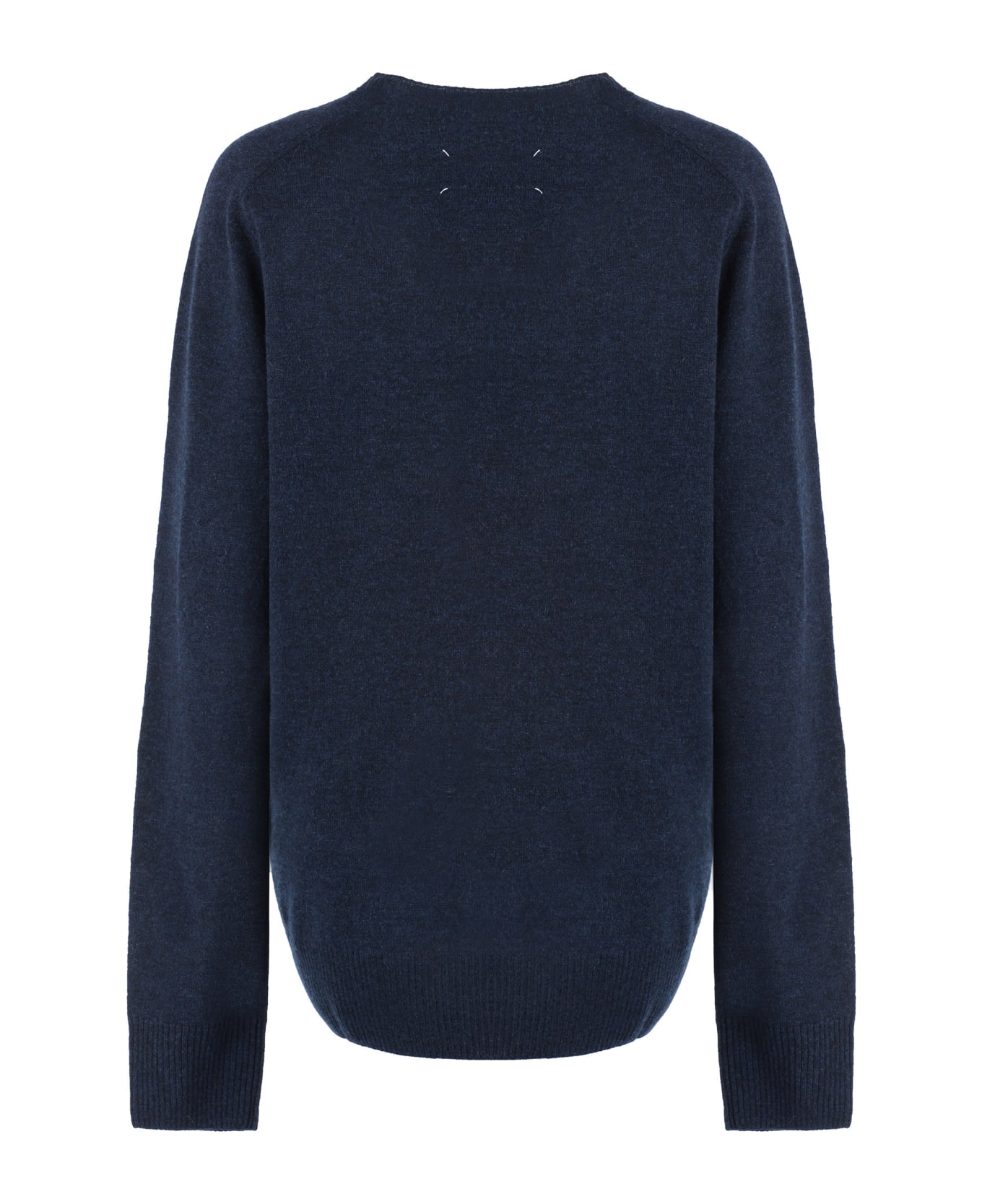 Maison Margiela Crew-neck Wool Sweater - blue