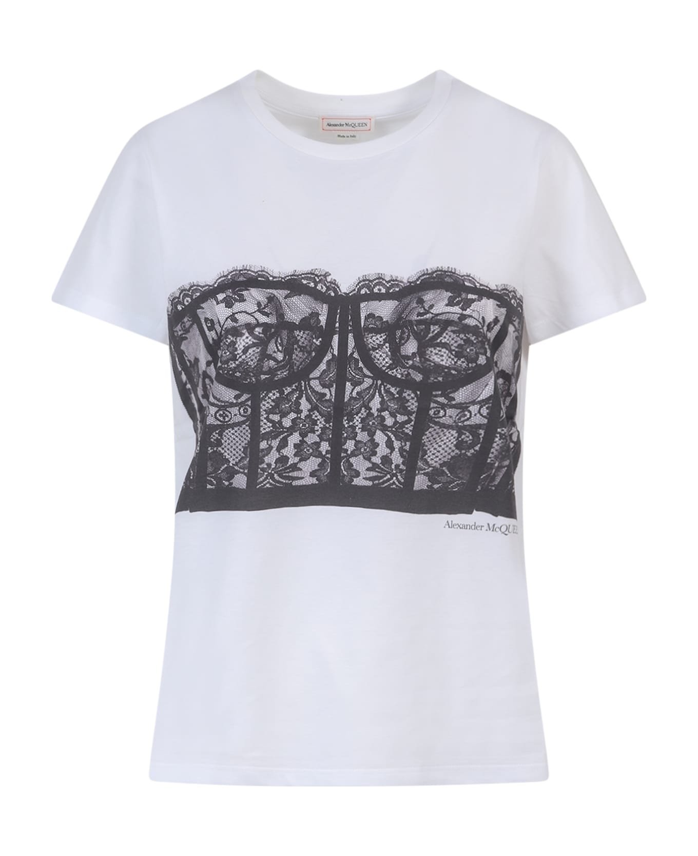 Alexander McQueen Corset T-shirt - White/Black