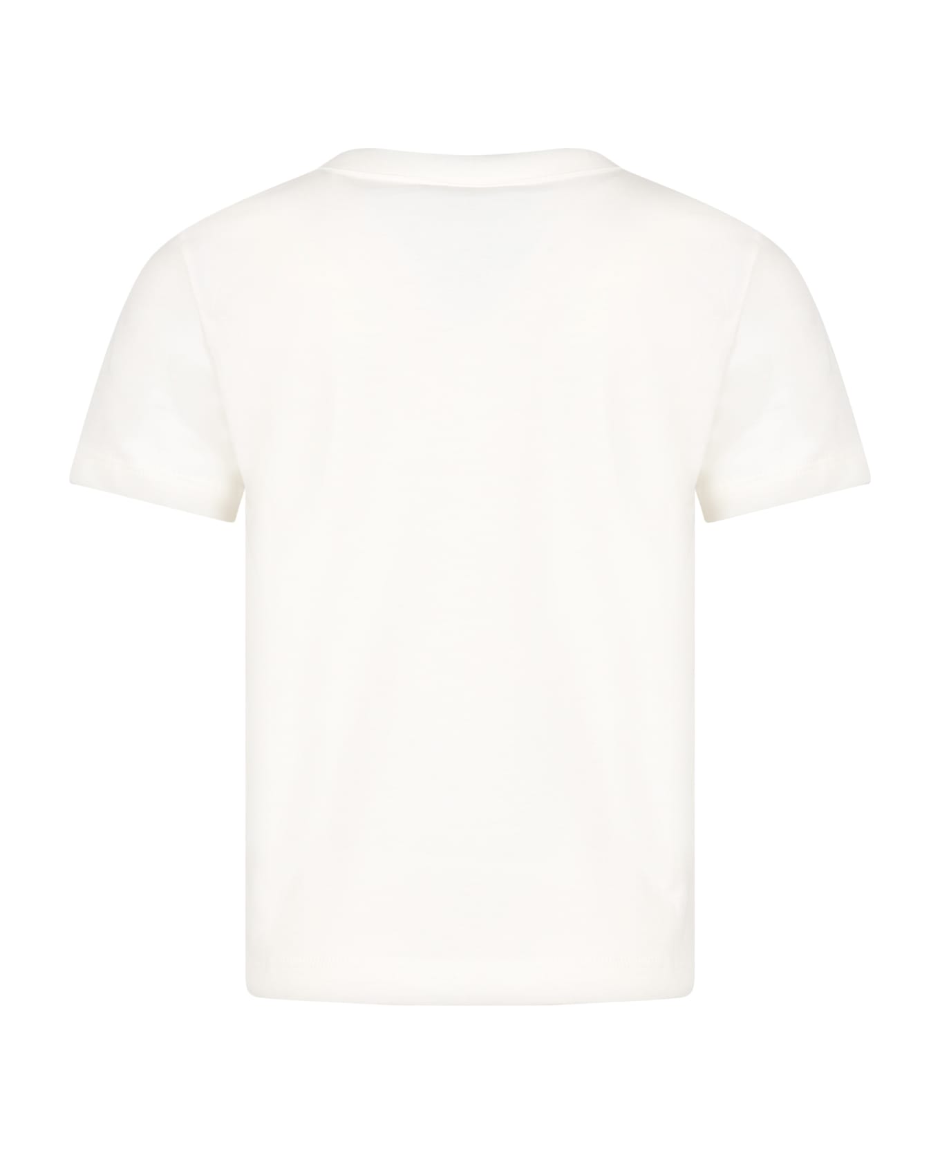 Petit Bateau Ivory T-shirt For Boy With Logo - Ivory