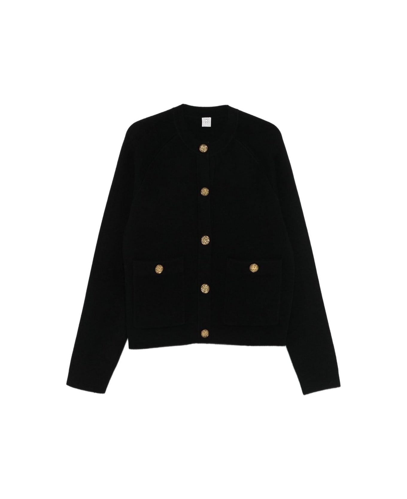 Totême Cashmere And Wool Cardigan - Black