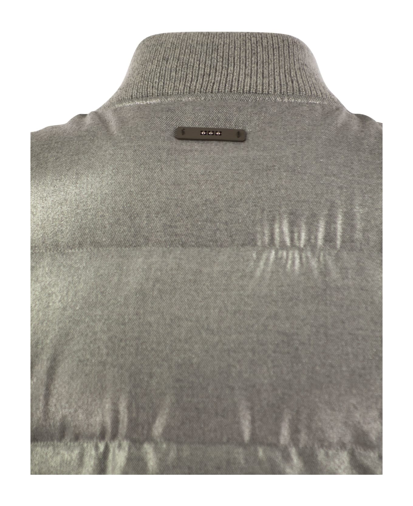Peserico Down Cropped Vest - Grey