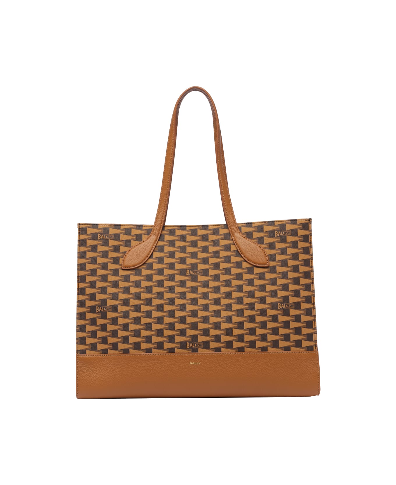 Bally Monogram Logo Tote Bag - Brown