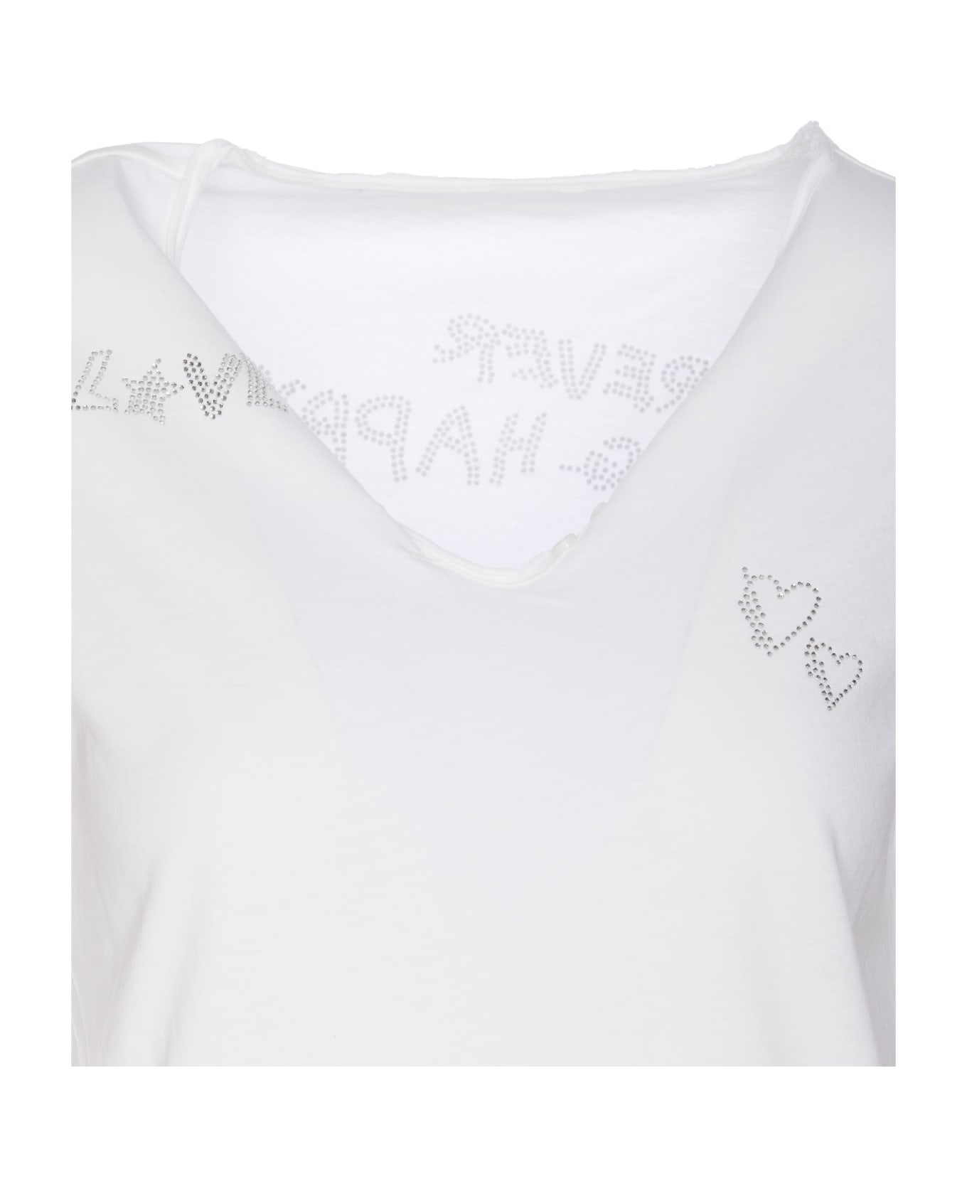 Zadig & Voltaire Tunisien Strass T-shirt - White