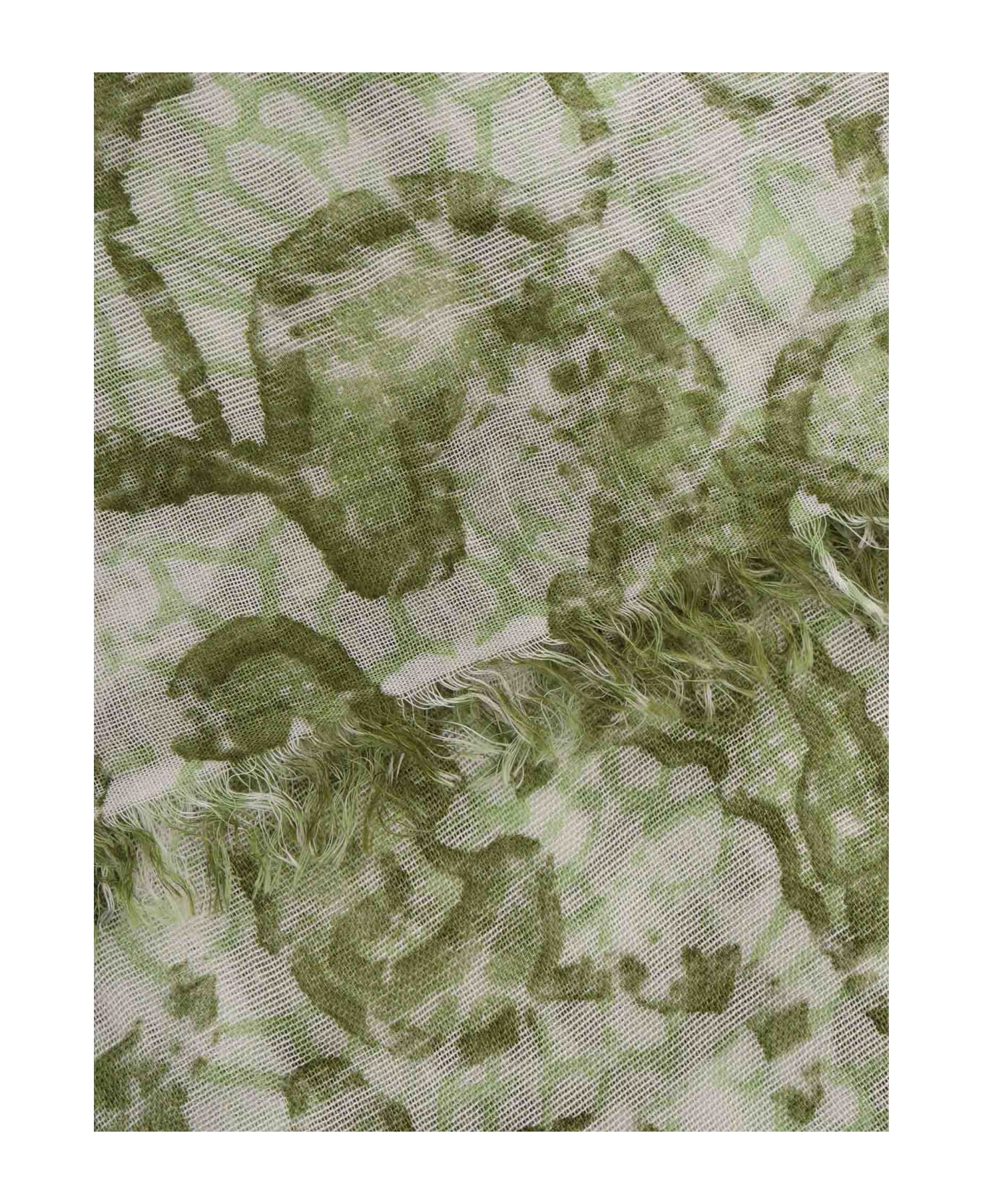 Faliero Sarti Light Green Patterned Scarf - GREEN スカーフ＆ストール