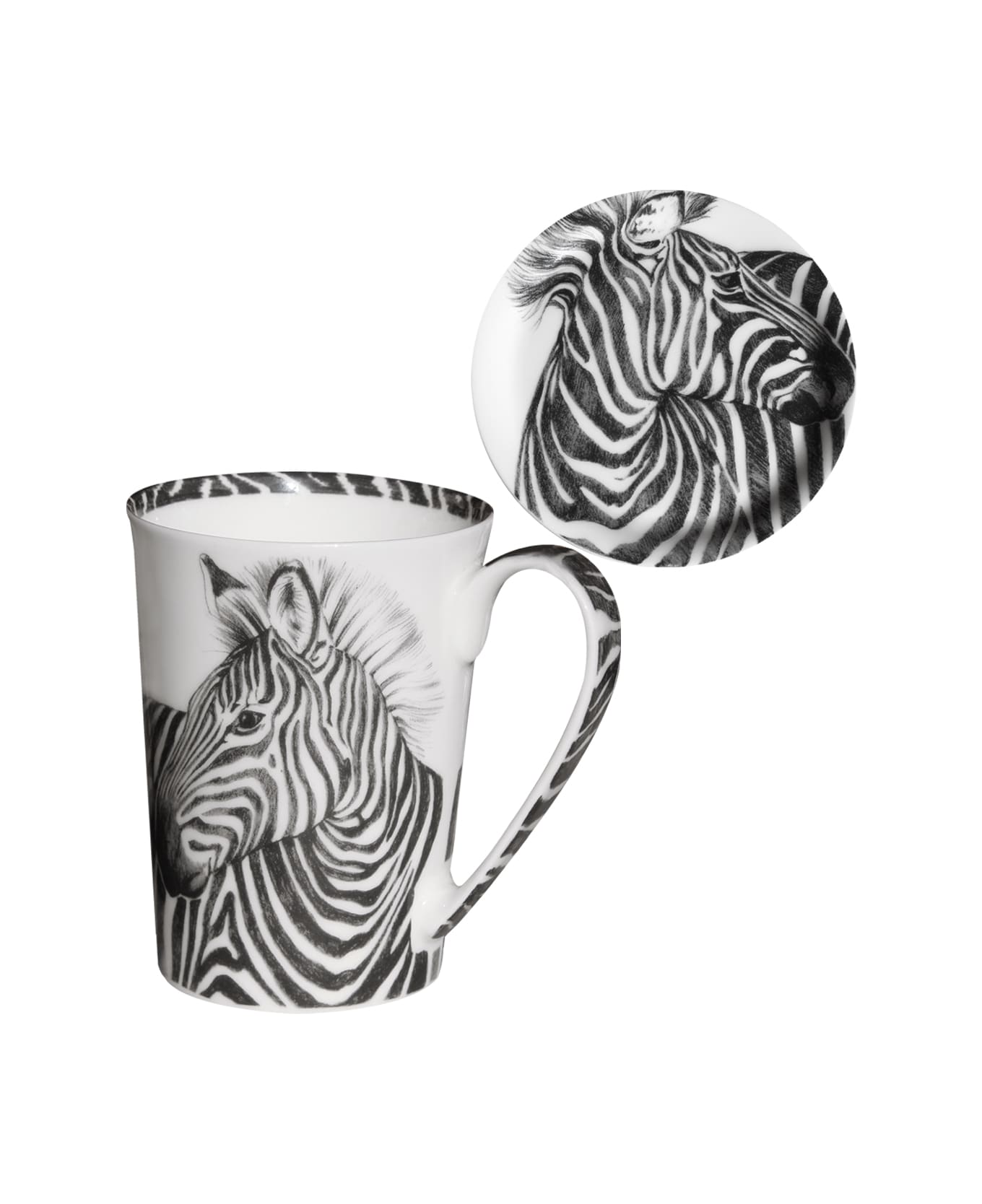 Taitù Assorted Set of 4 Covered Mugs - Wild Spirit Collection - Black