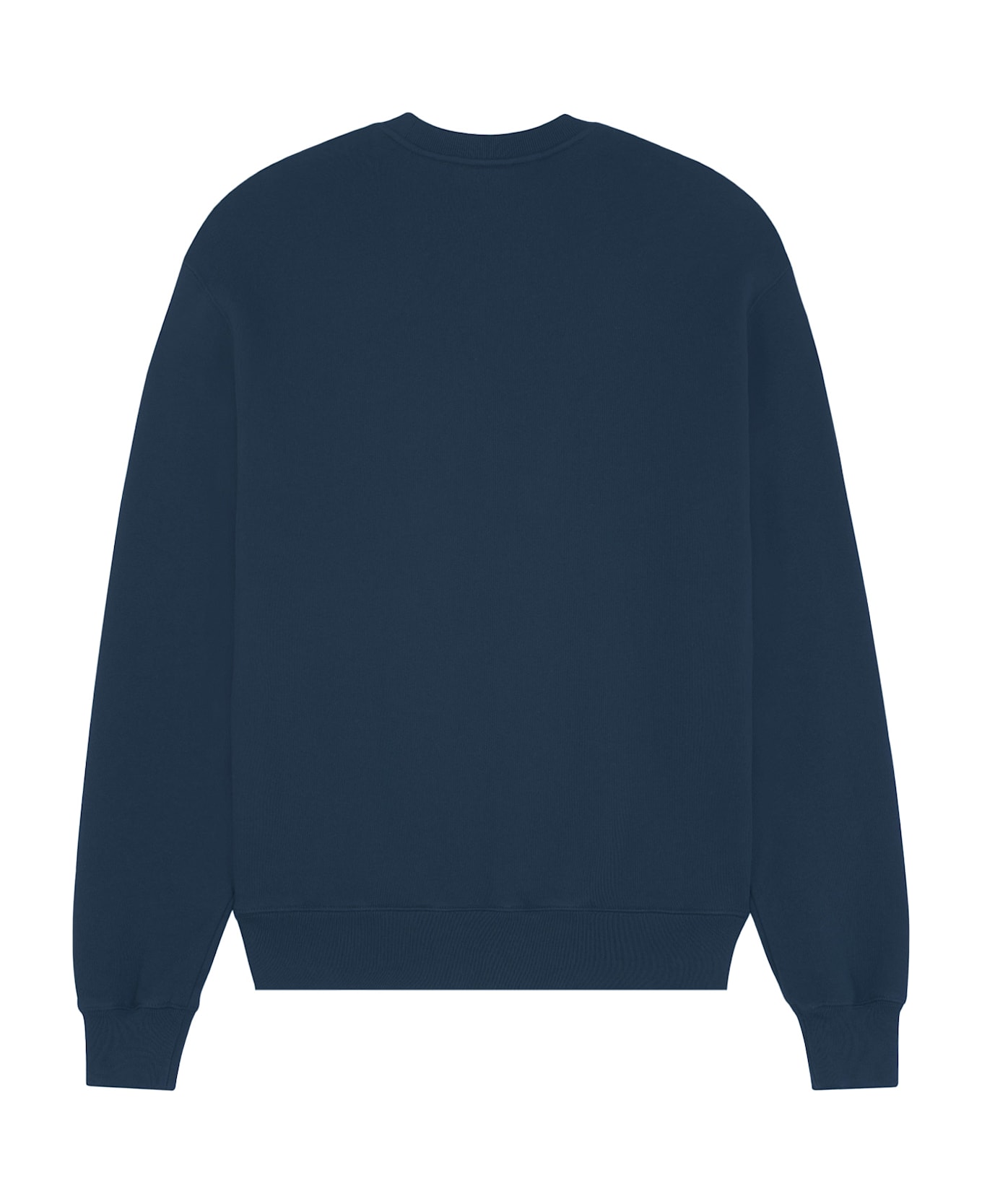 Maison Kitsuné Cotton Sweatshirt With Speedy Fox Patch - Blue