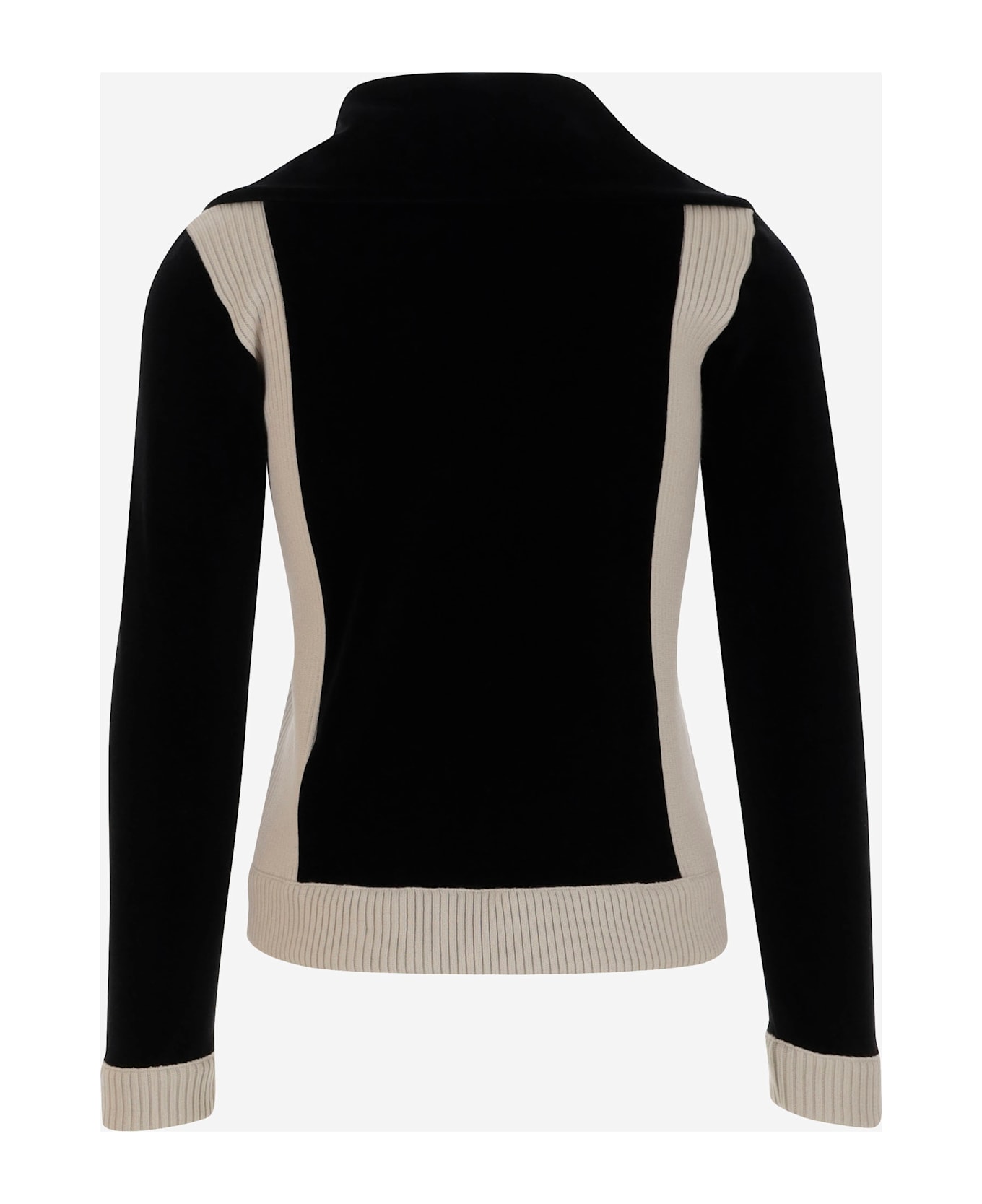Valentino Chenille Sweatshirt With Patch - Black
