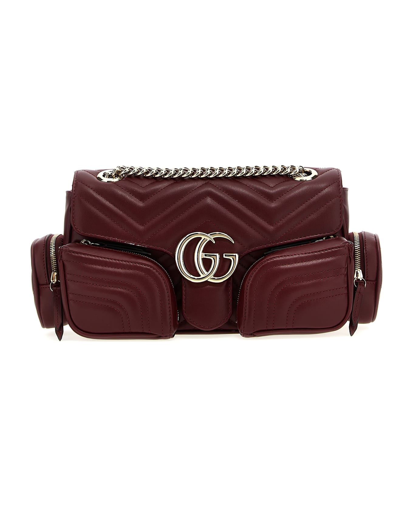 Gucci 'marmont' Small Shoulder Bag - Bordeaux