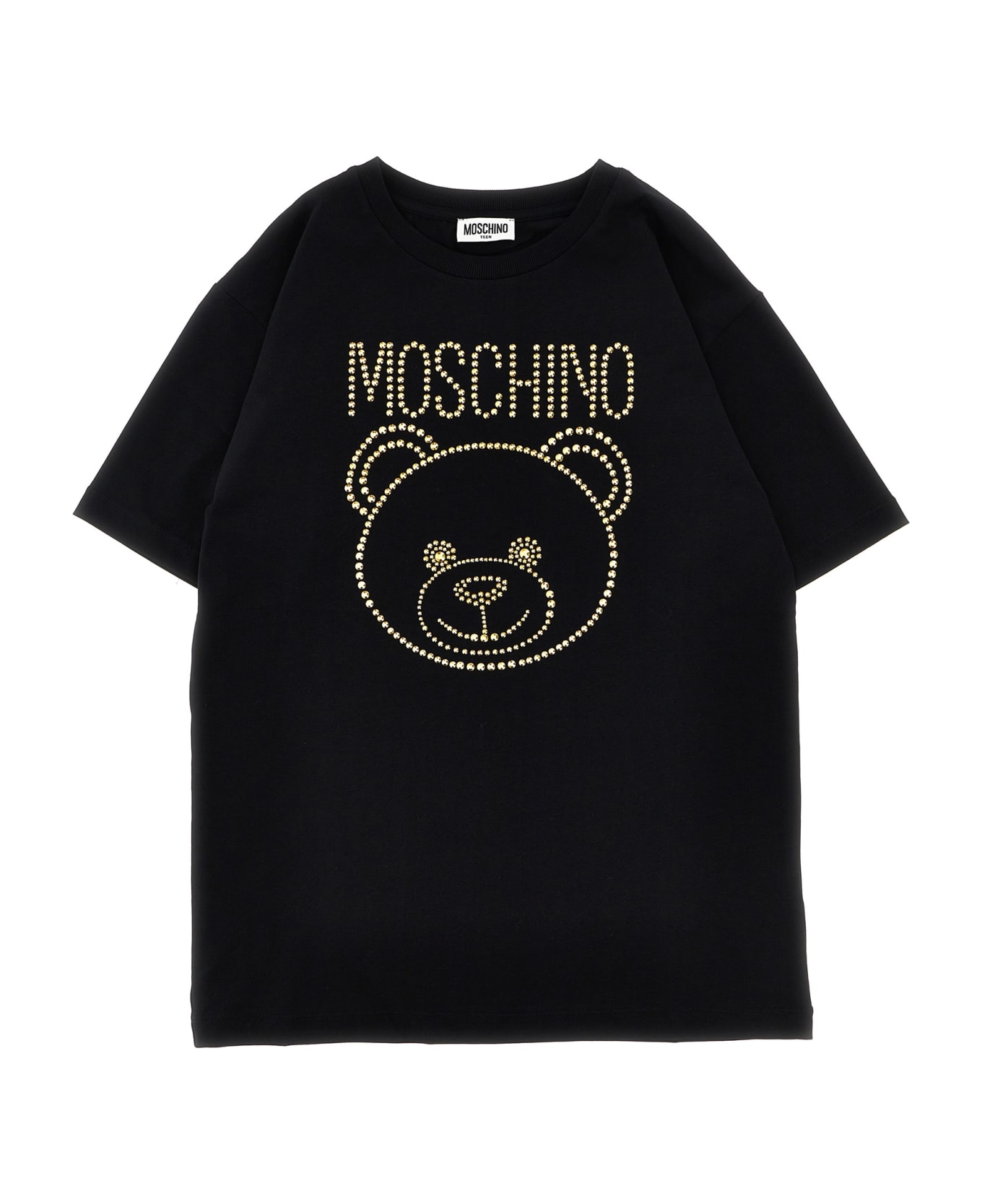 Moschino Rhinestone Logo T-shirt - Black  
