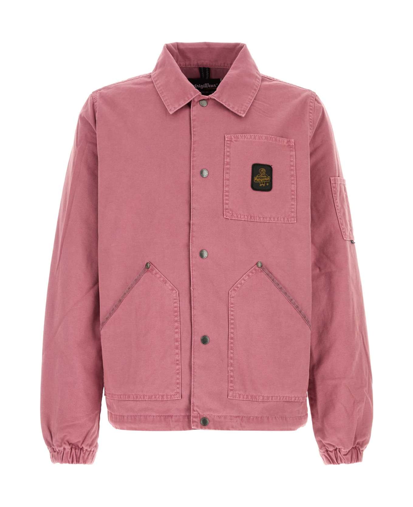 Refrigiwear Dark Pink Denim Tabbs Jacket - ROSE