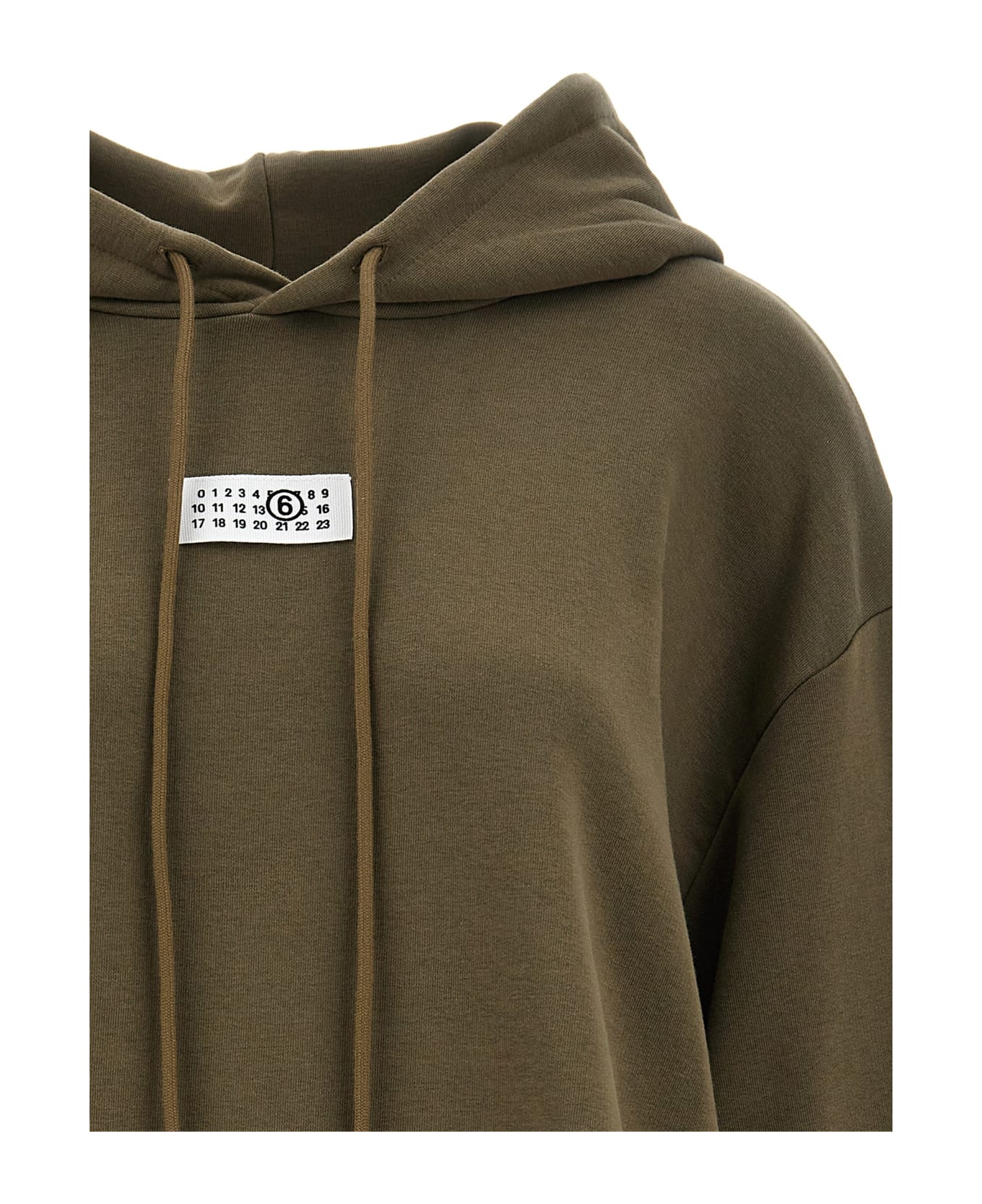 MM6 Maison Margiela Logo Label Hoodie - BUSGREEN