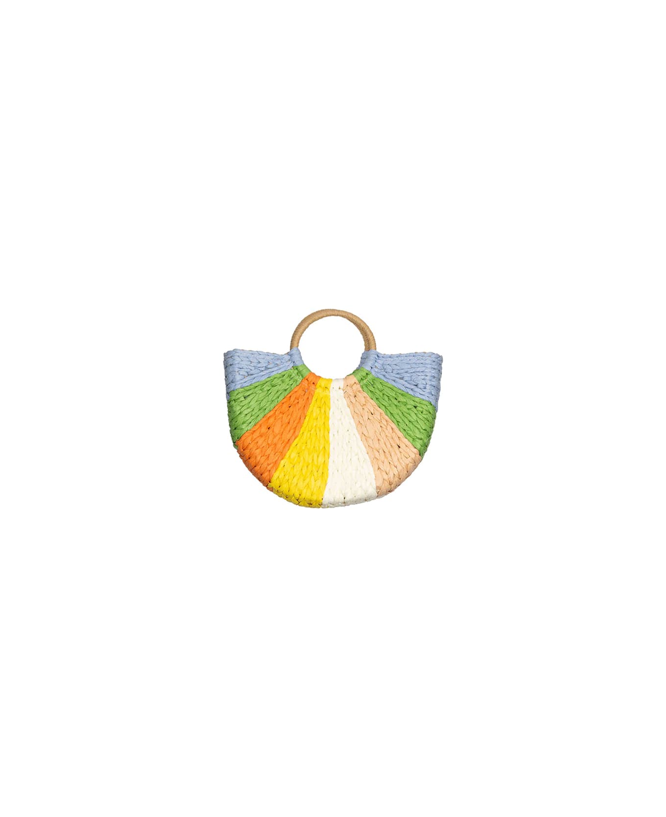 MC2 Saint Barth Straw Bags With Round Handle - MULTICOLOR