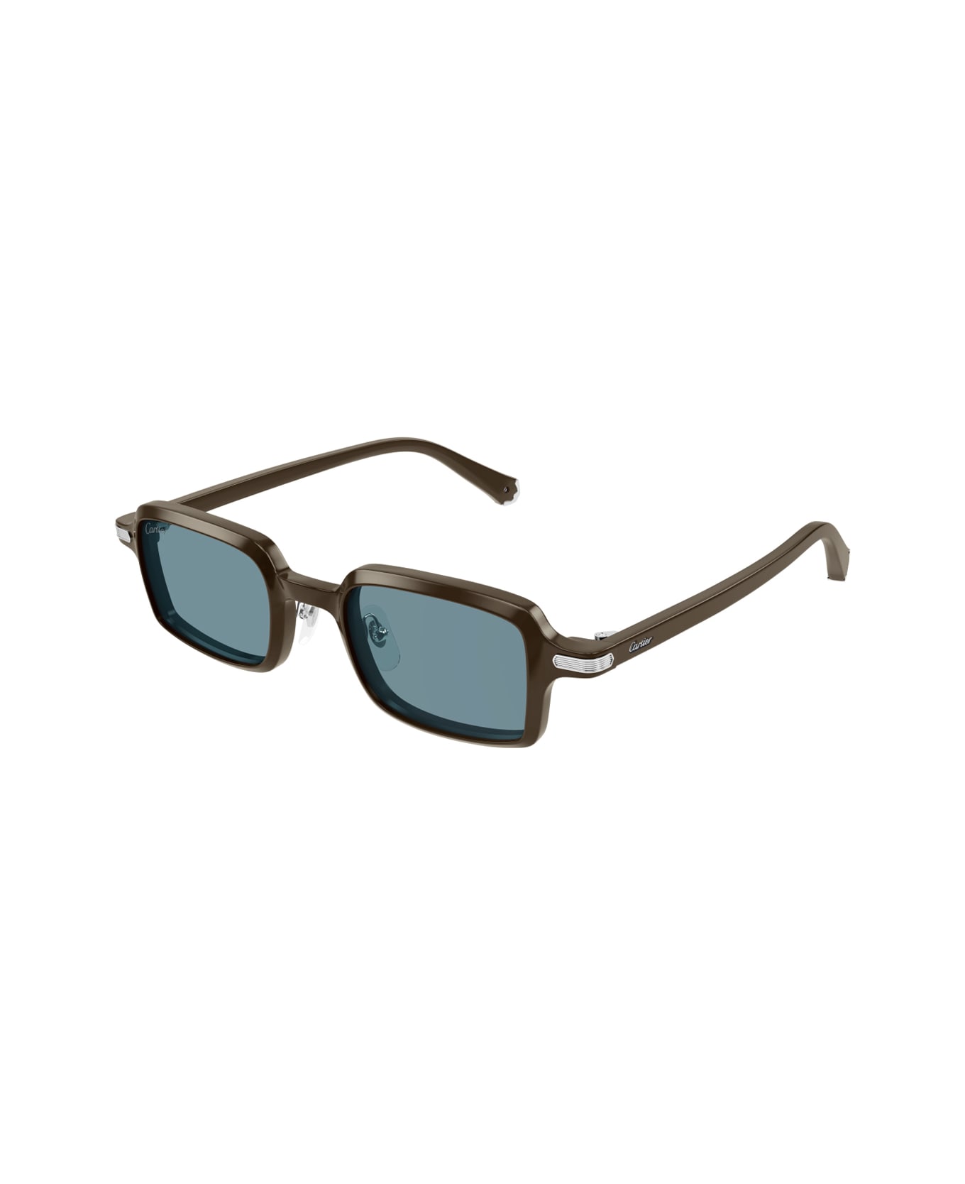 Cartier Eyewear Cartier Ct0539s Première De Cartier 005 Brown Light Blue Glasses - Marrone
