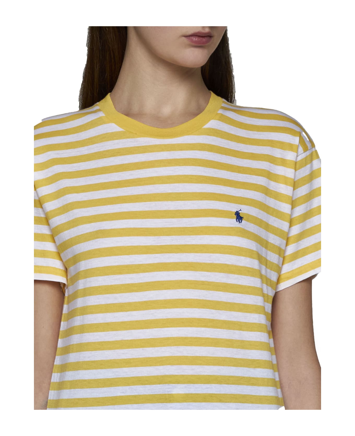 Polo Ralph Lauren T-Shirt - Chrome yellow/white Tシャツ