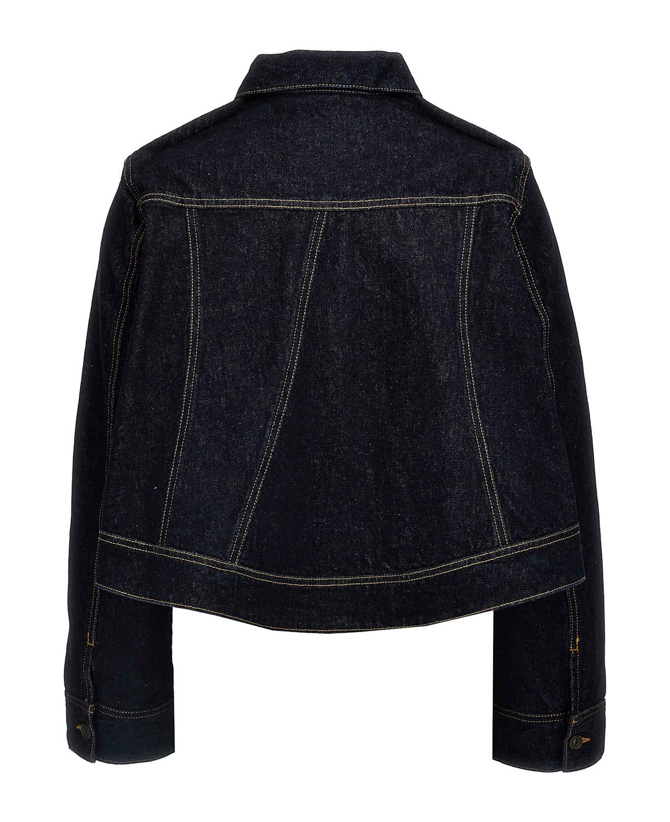 Victoria Beckham Denim Cropped Jacket - Blue