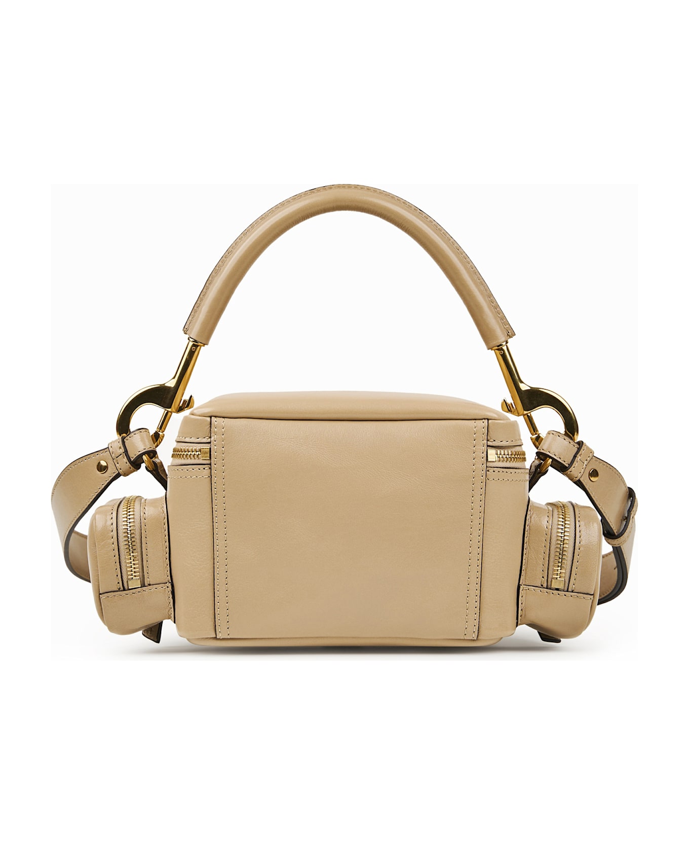 Chloé Small Camera Bag In Shiny Leather - Brown