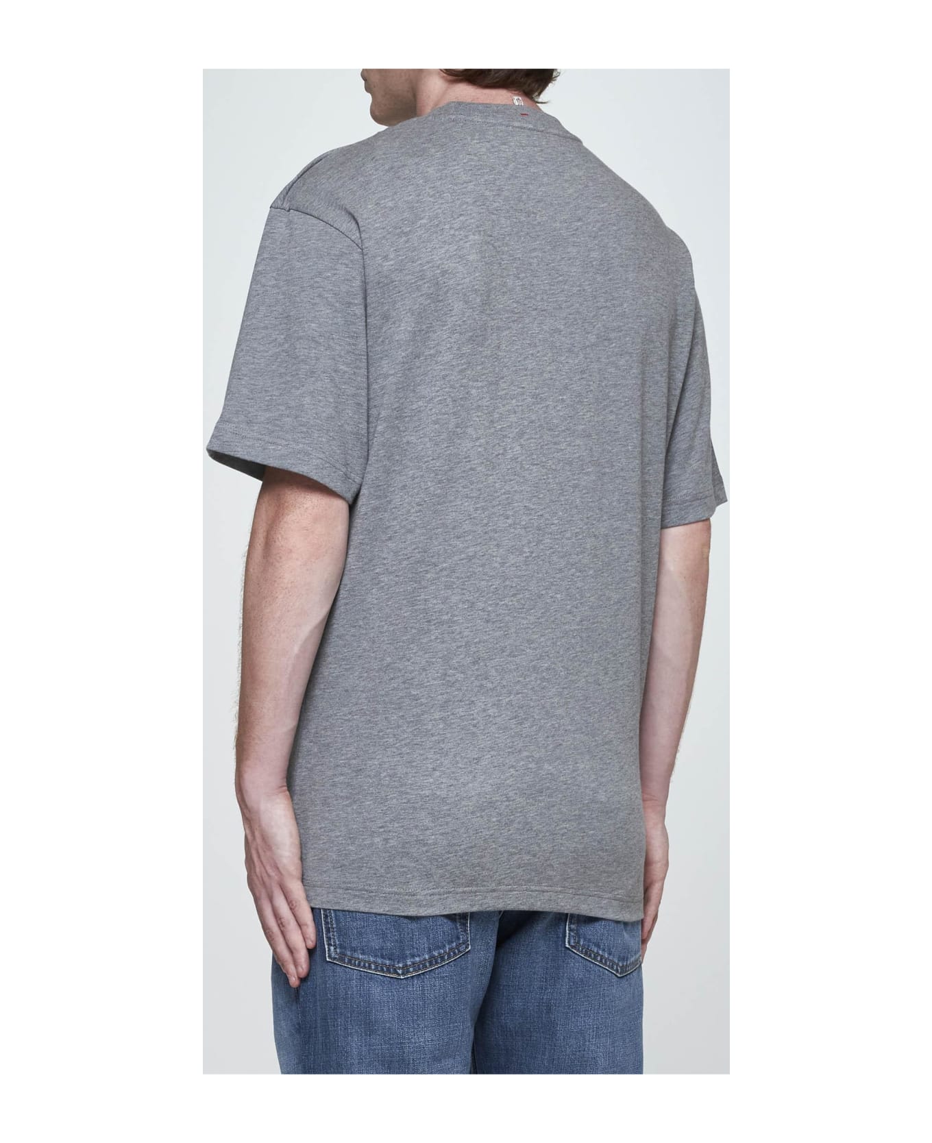 Moncler Logo-patch Cotton T-shirt - Light grey