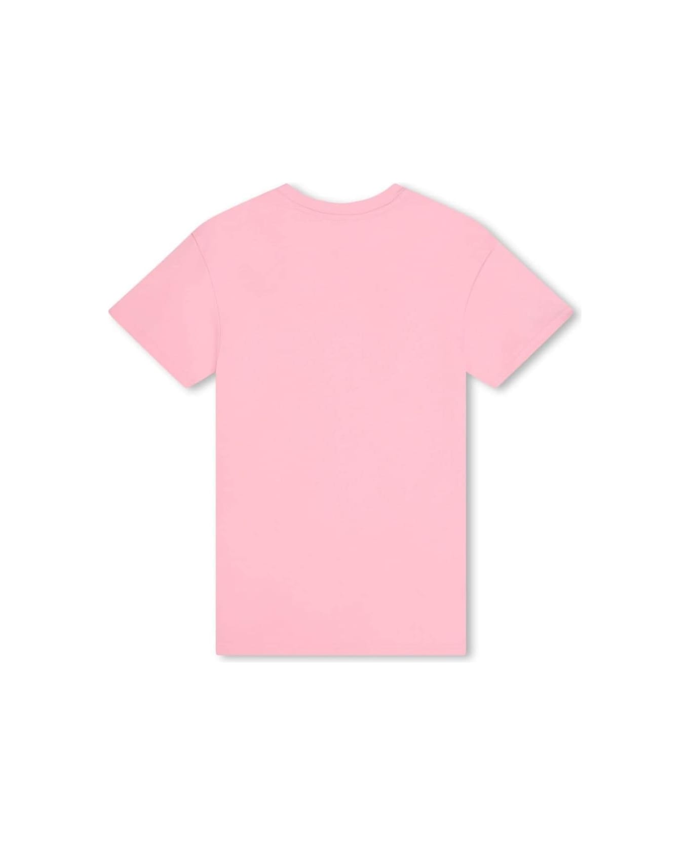Stella McCartney Kids Pink Short Sleeve Dress With Bag Print In Cotton Girl - Pink