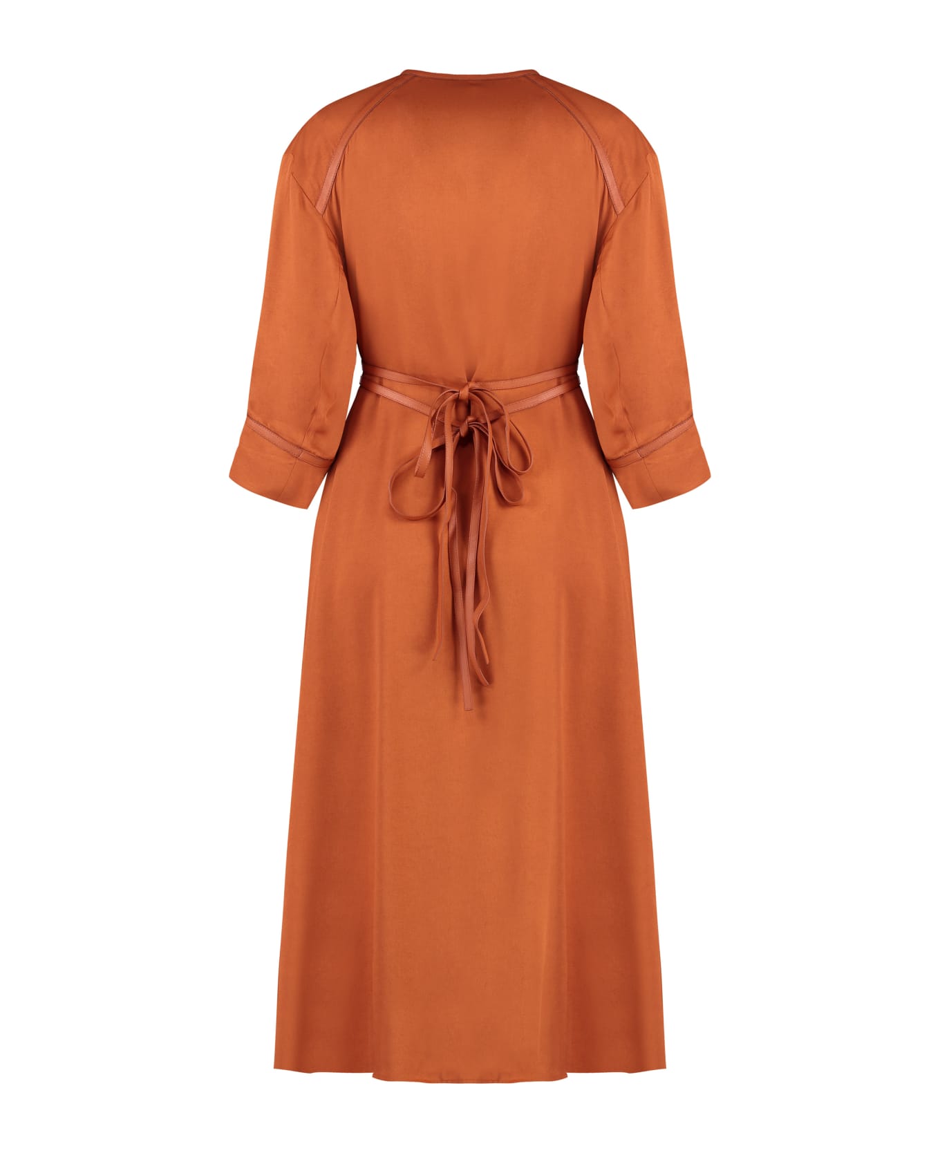 Yves Salomon Crepe Dress - Copper