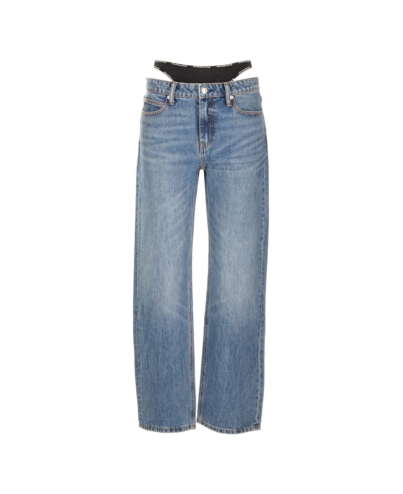 Alexander Wang Vintage Jeans With Boxers - Blue