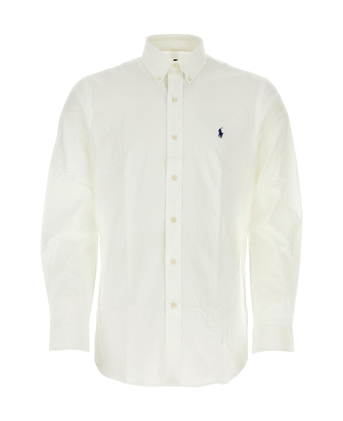 Polo Ralph Lauren Withe Poplin Stretch Shirt - White シャツ