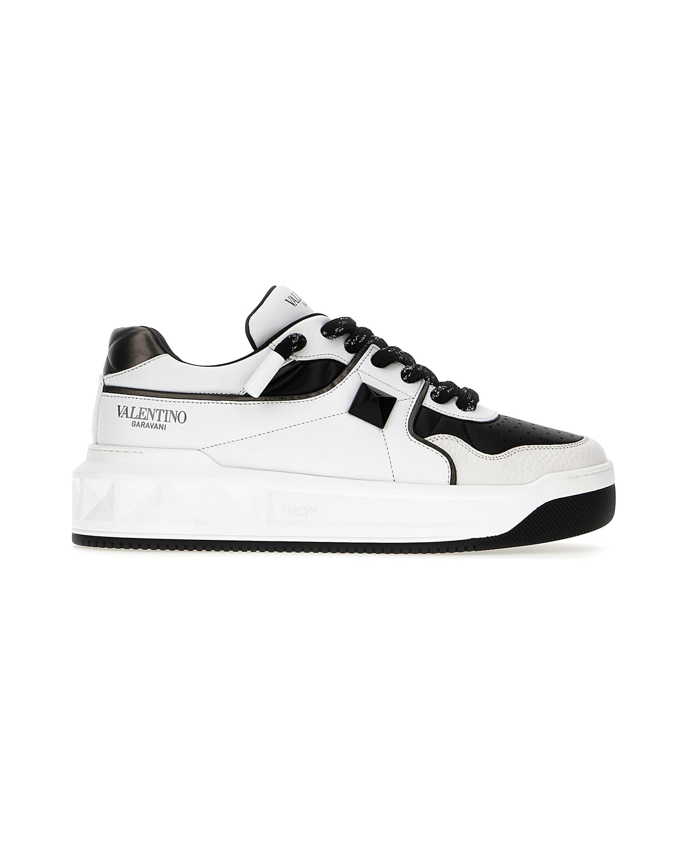Valentino Garavani Multicolor Nappa Leather And Fabric One Stud Xl Sneakers - Bianco スニーカー