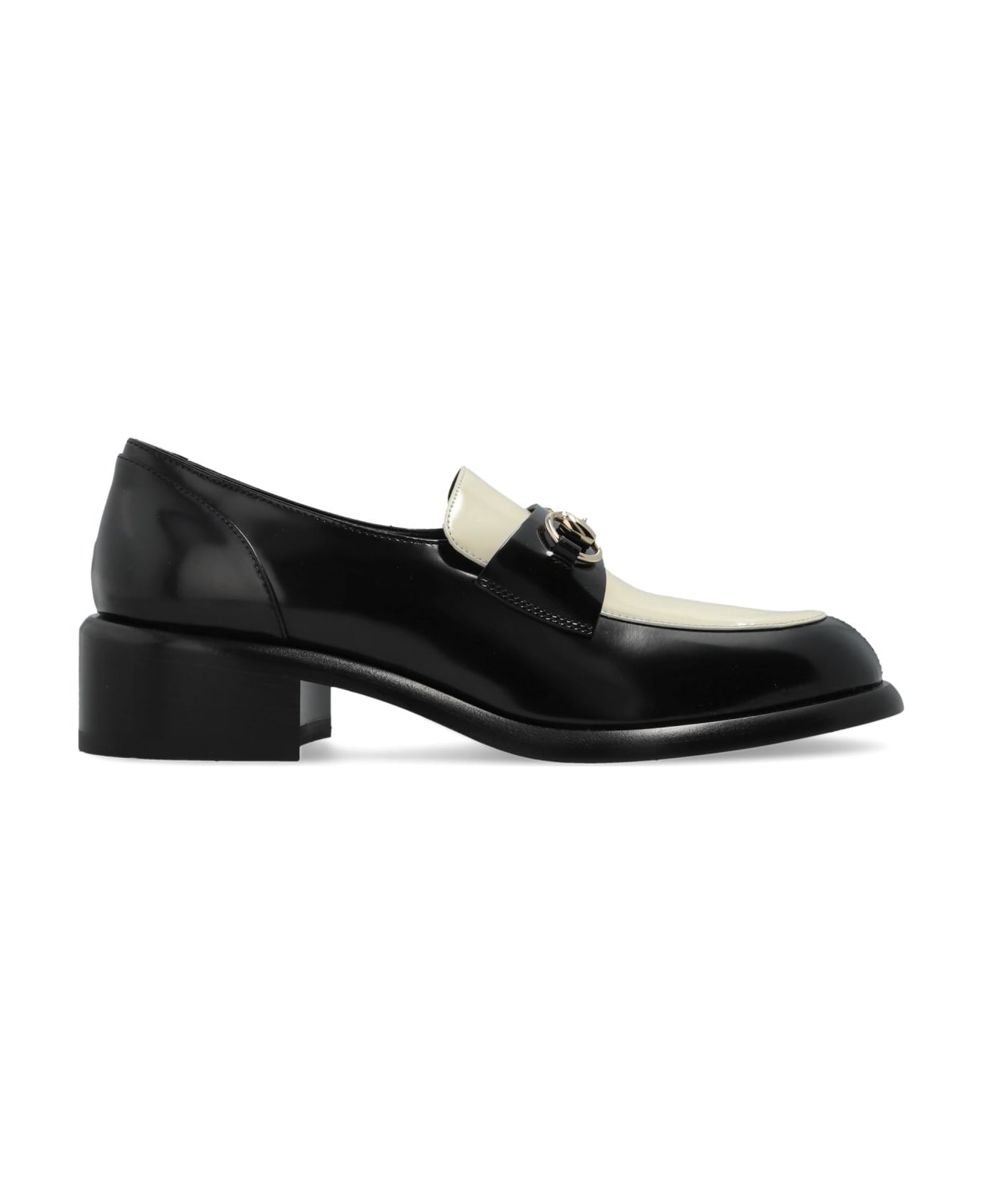 Gucci Leather Shoes With Logo - Black