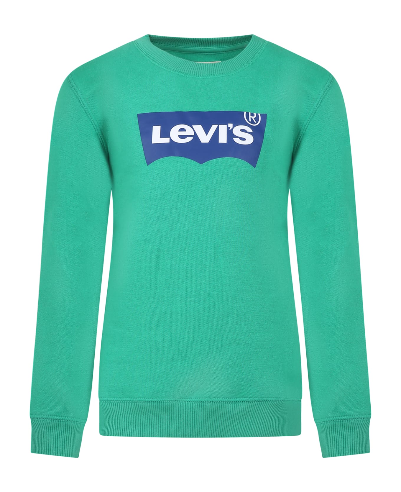 Levi's Green Sweatshirt For Kids With Logo - Green