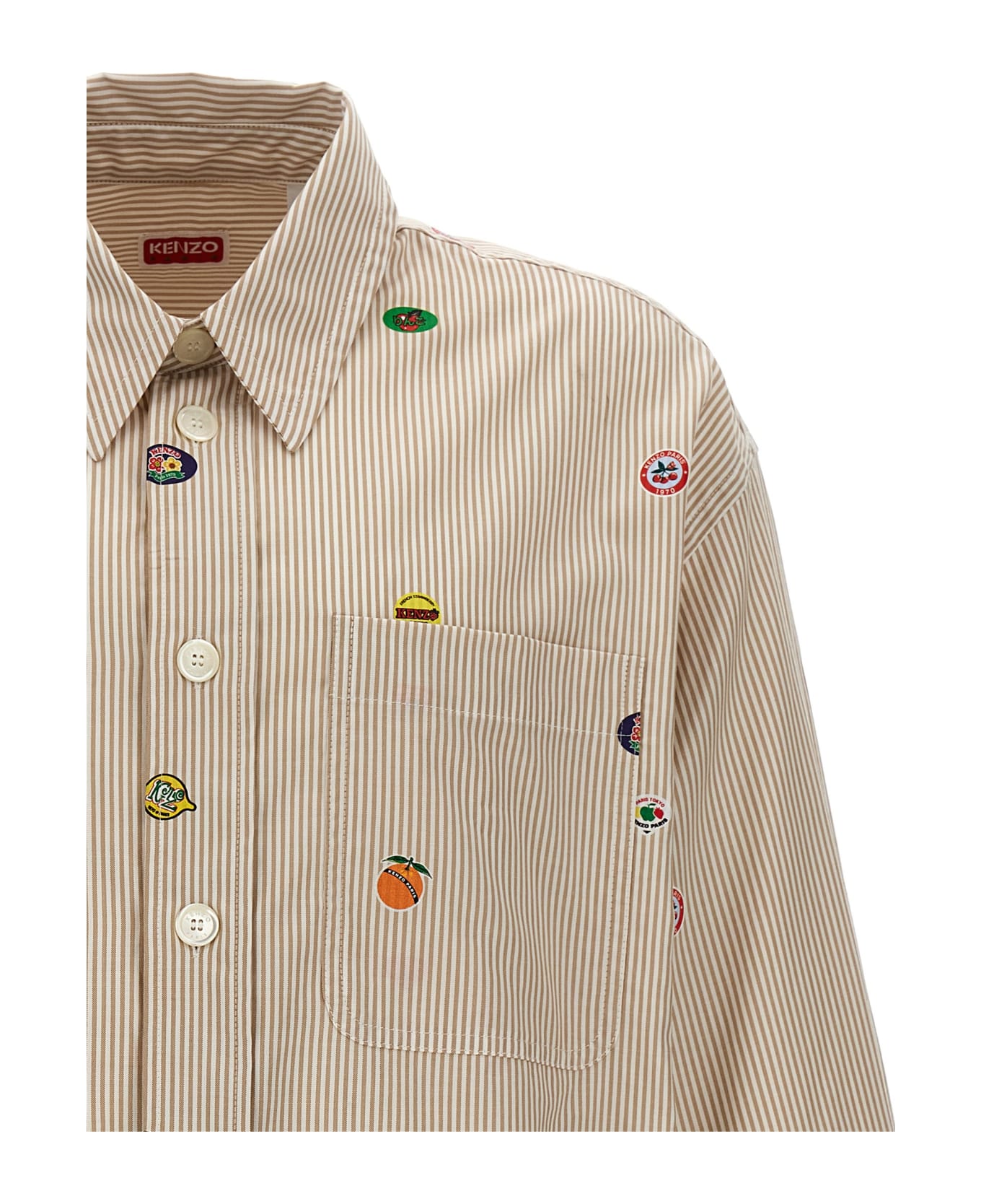 Kenzo Fruit Stickers Shirt - Beige
