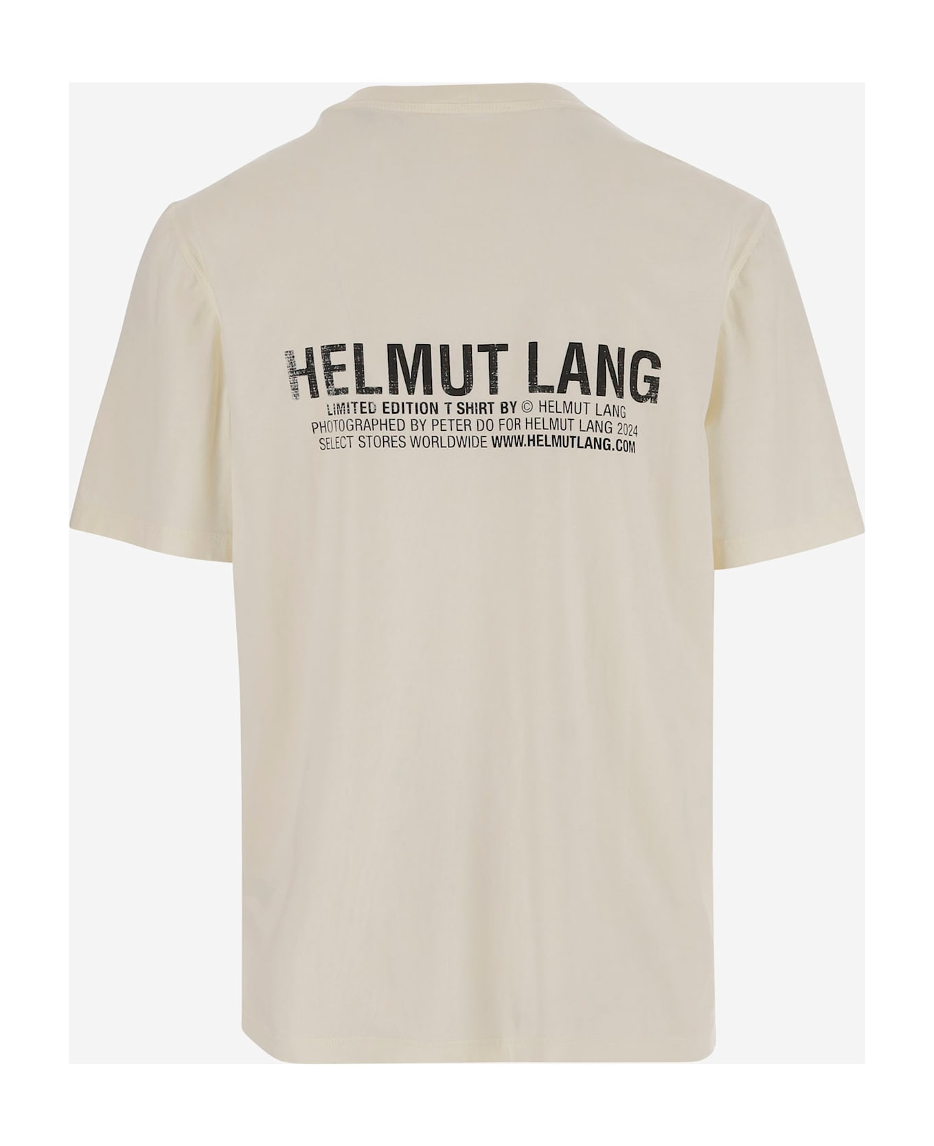 Helmut Lang Cotton Postcard T-shirt With Print - WHITE