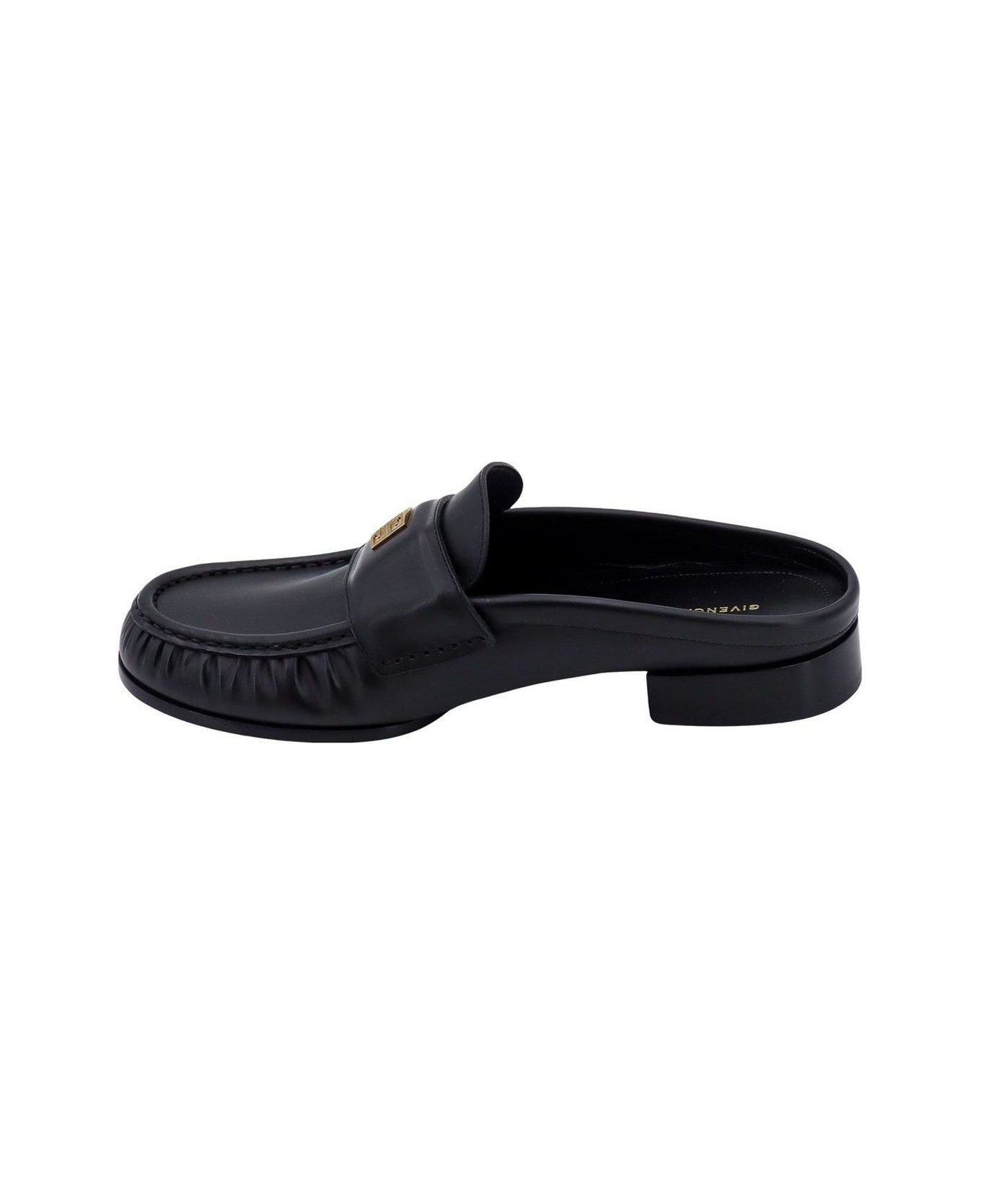 Givenchy Plaque Mules - Black