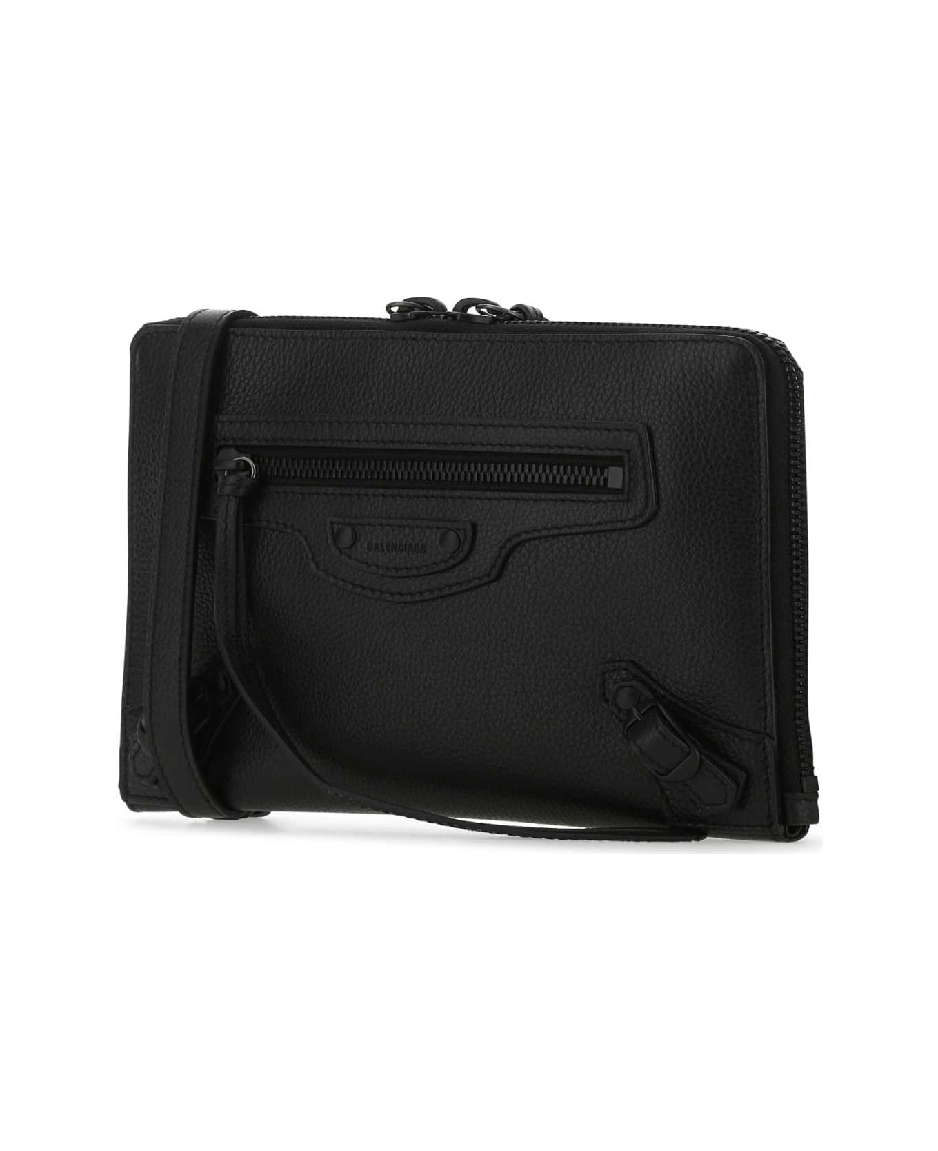 Balenciaga Black Leather Neo Classic S Pouch - 1000 クラッチバッグ