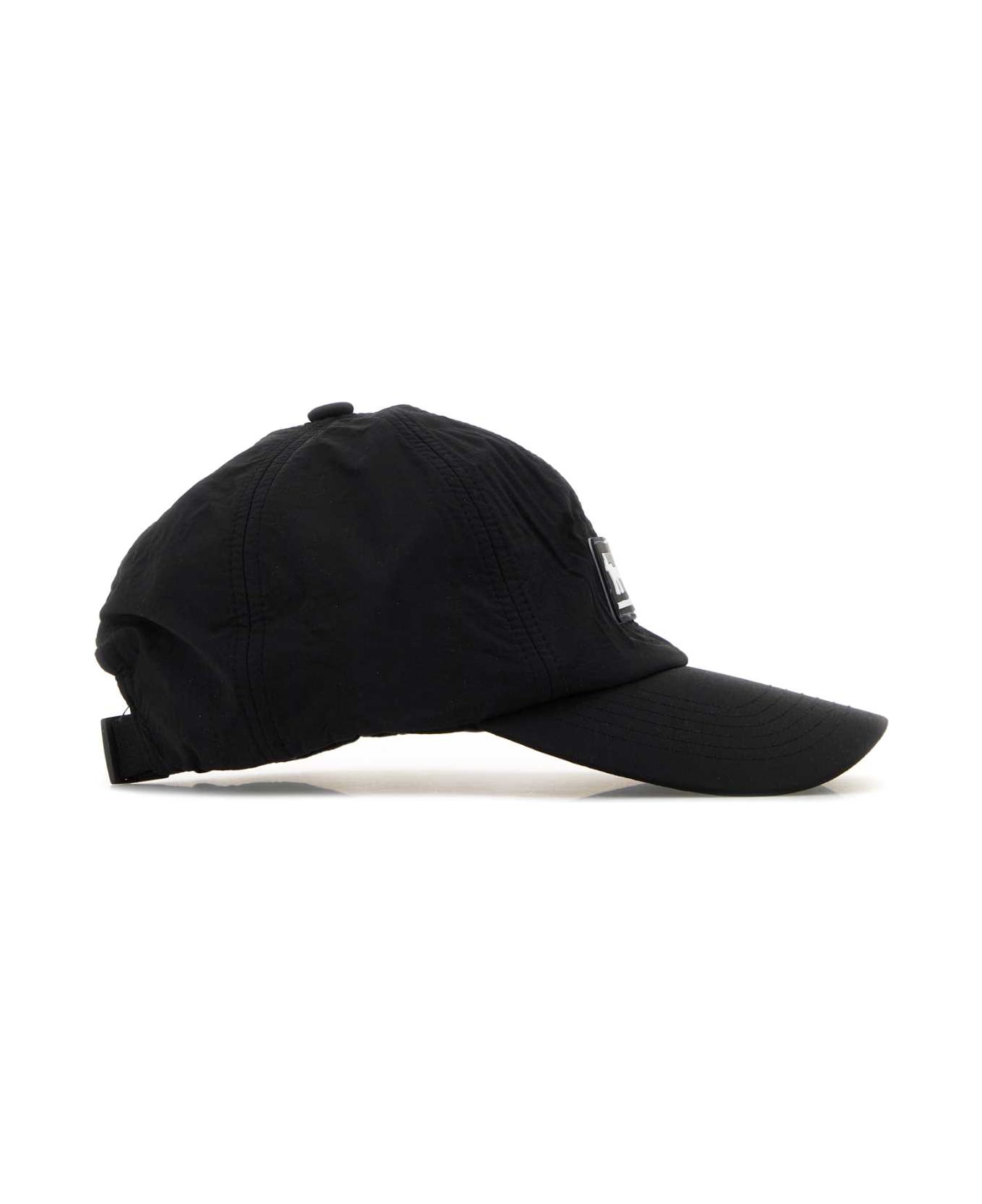 Maison Kitsuné Black Nylon Baseball Cap - BLACK