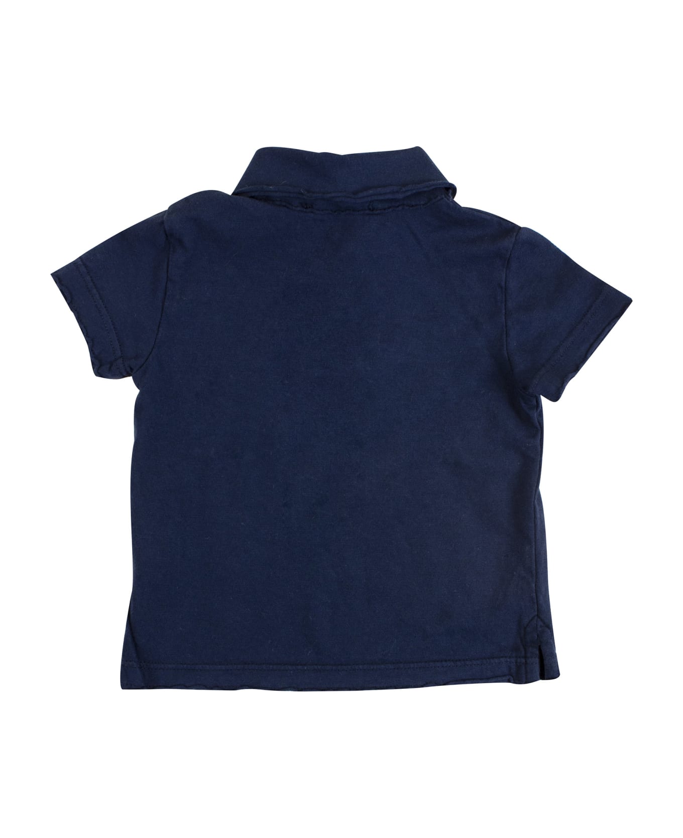 De Cavana Newborn Polo Shirt With Pocket - Blue