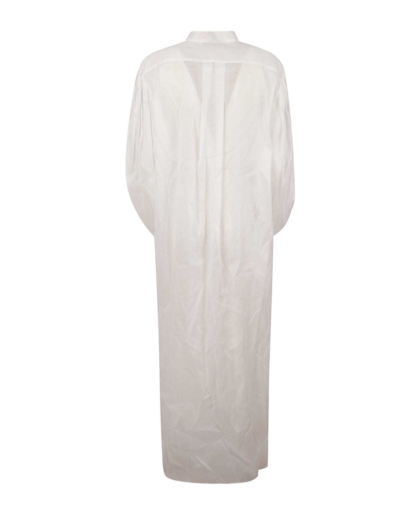 Alberta Ferretti Pleated Long Dress - White