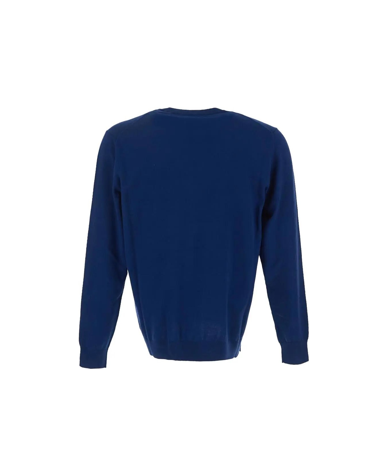 Ballantyne Geometric Pattern Sweater - ROYAL BLUE ニットウェア