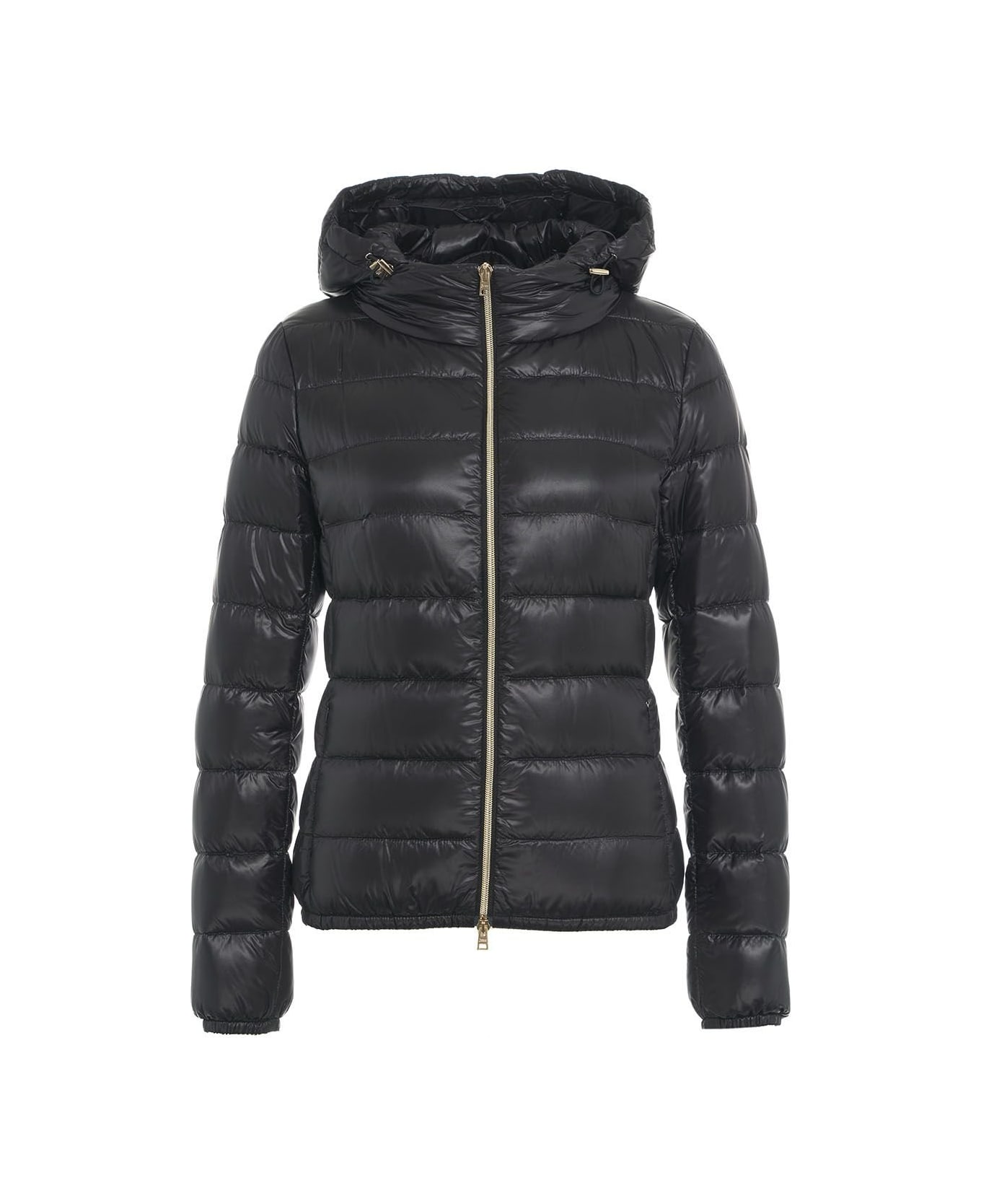 Herno Giada Hooded Quilted Down Jacket - Nero