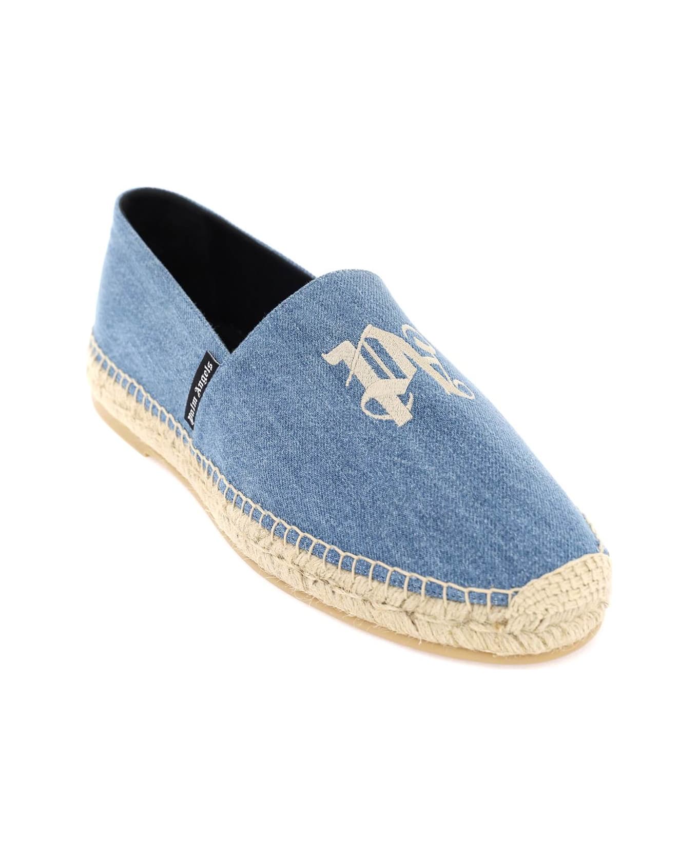 Palm Angels Espadrilles With Embroidered Logo - Blue