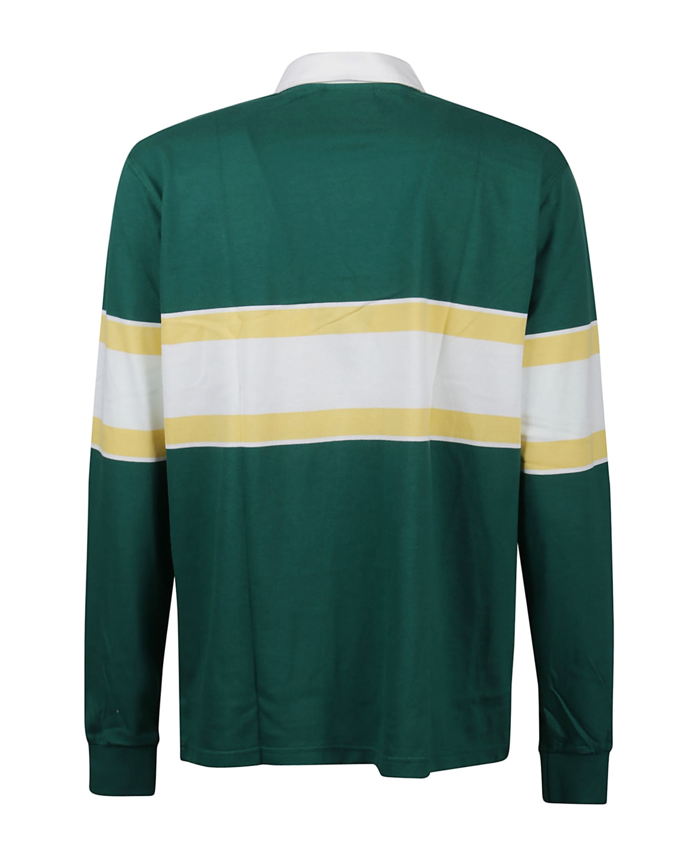 Drôle de Monsieur Long Sleeve Sport Polo Shirt - Dark Green ポロシャツ