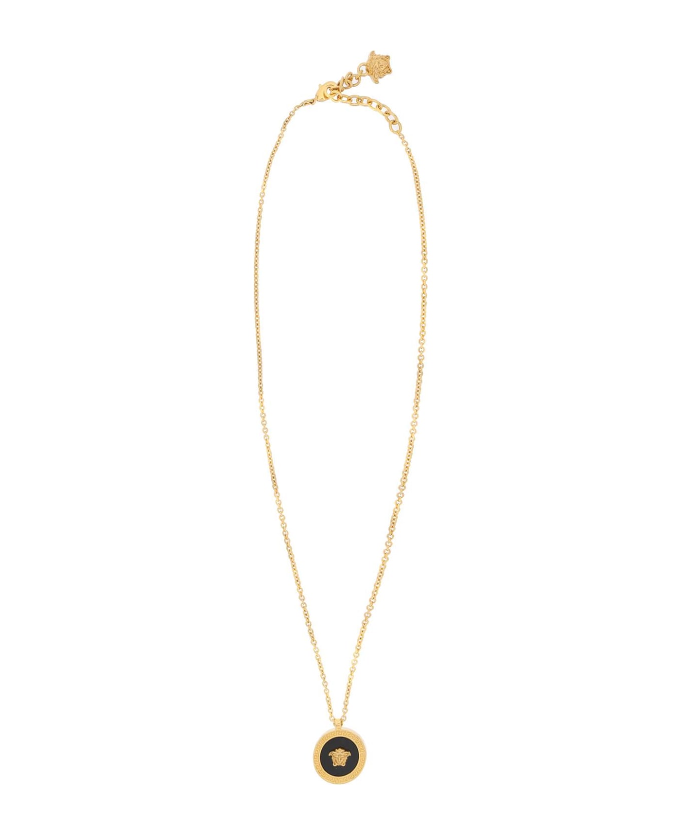 Versace Gold Medusa Necklace - Black ブレスレット