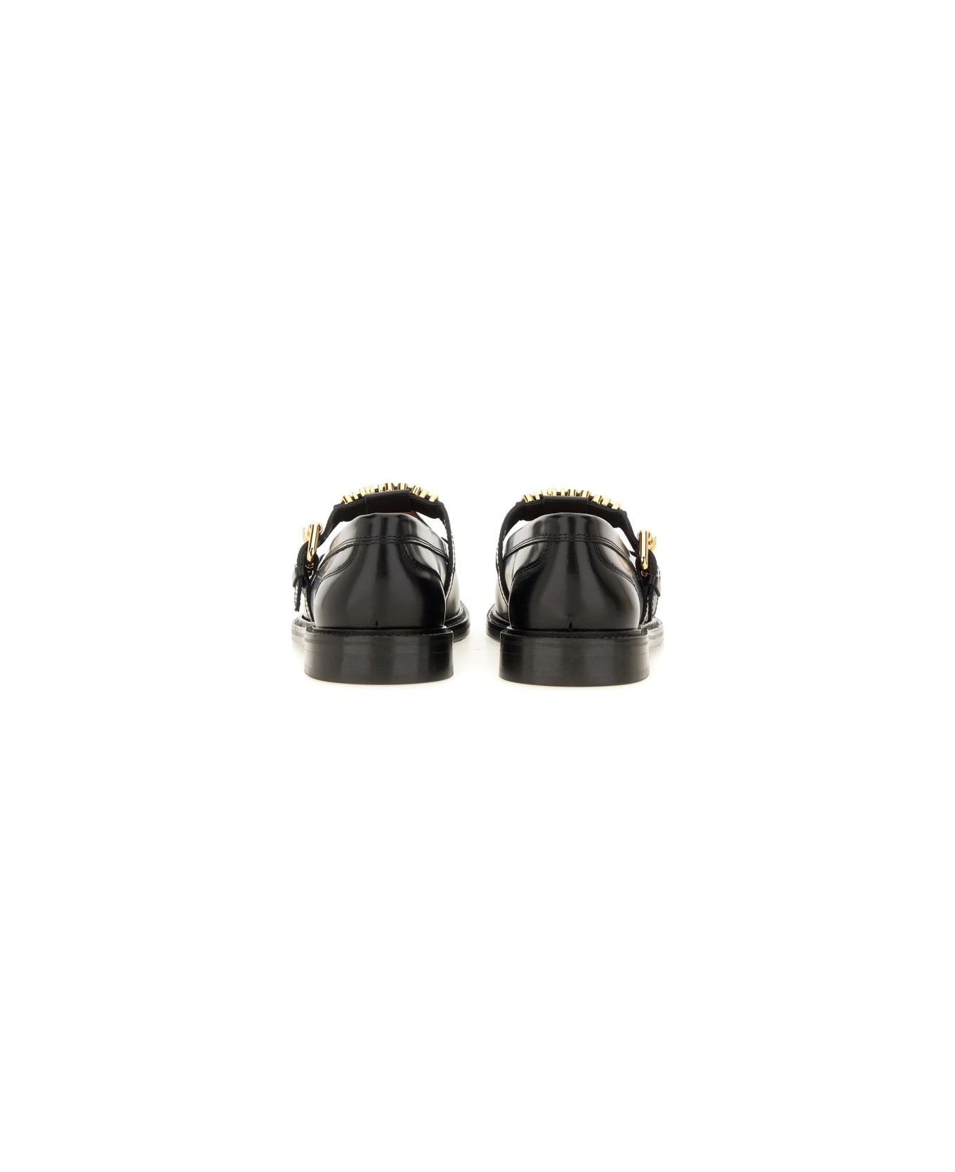 Moschino Leather Loafer - BLACK