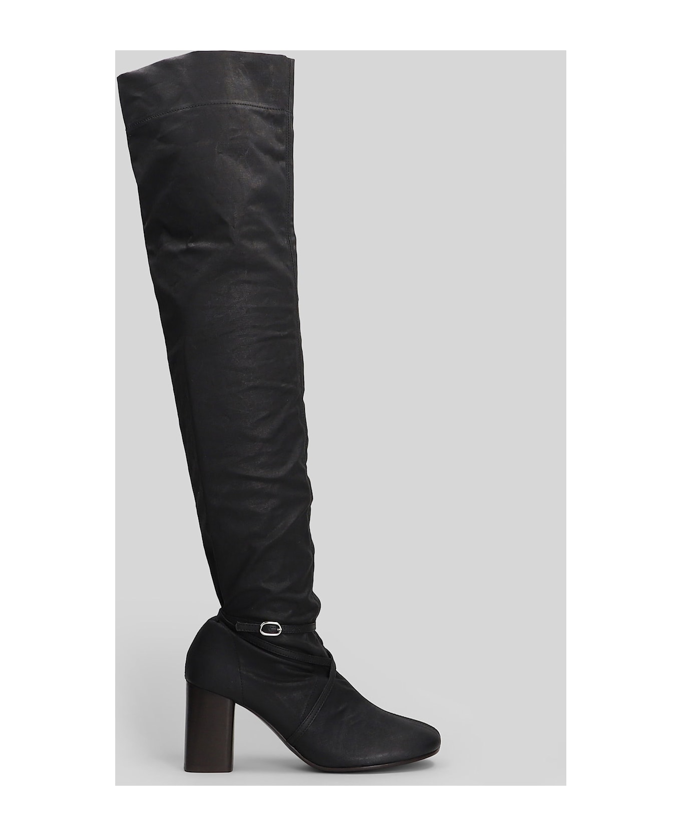 Lemaire High Heels Boots In Black Leather - black