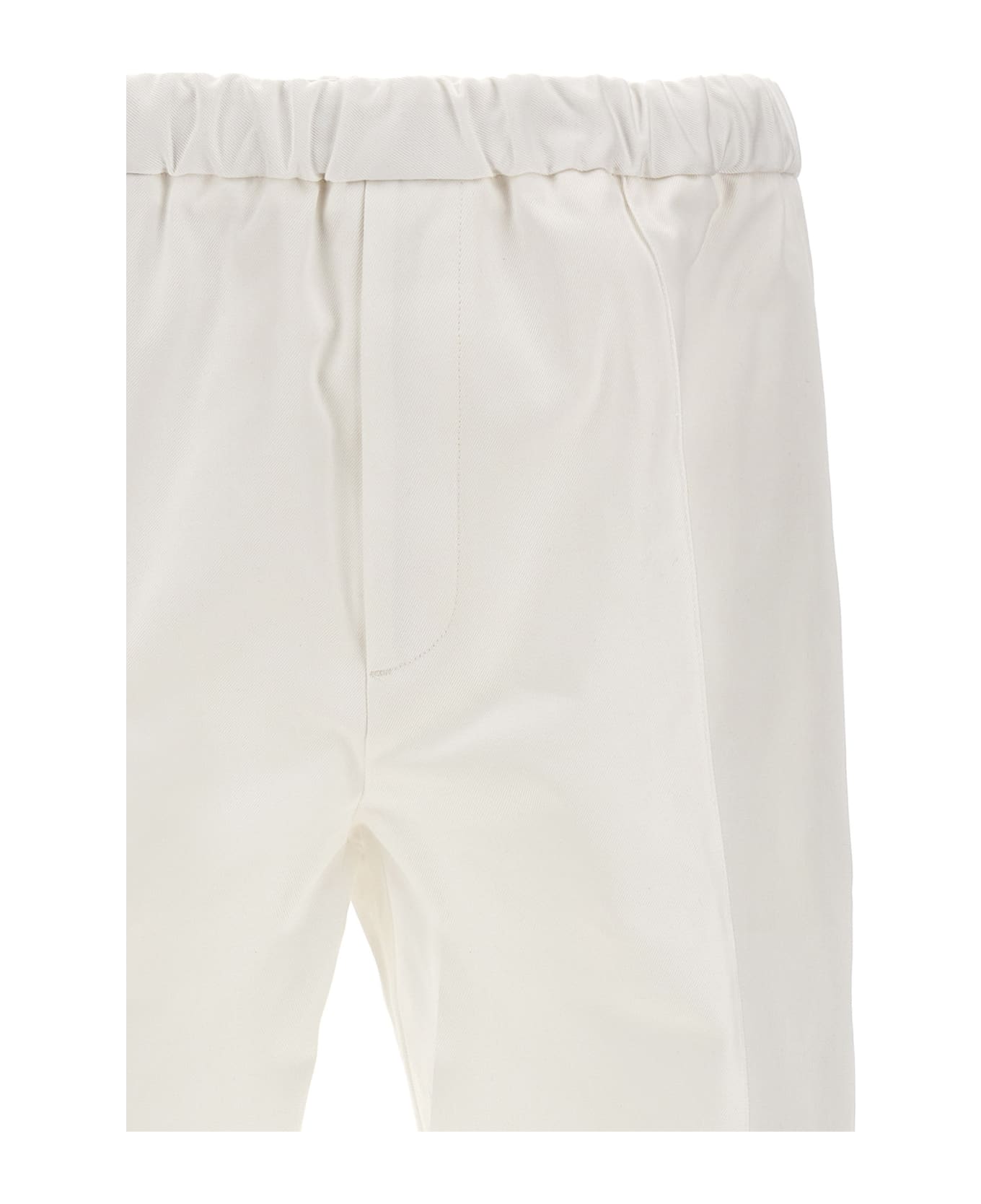 Jil Sander Gabardine Trousers - White