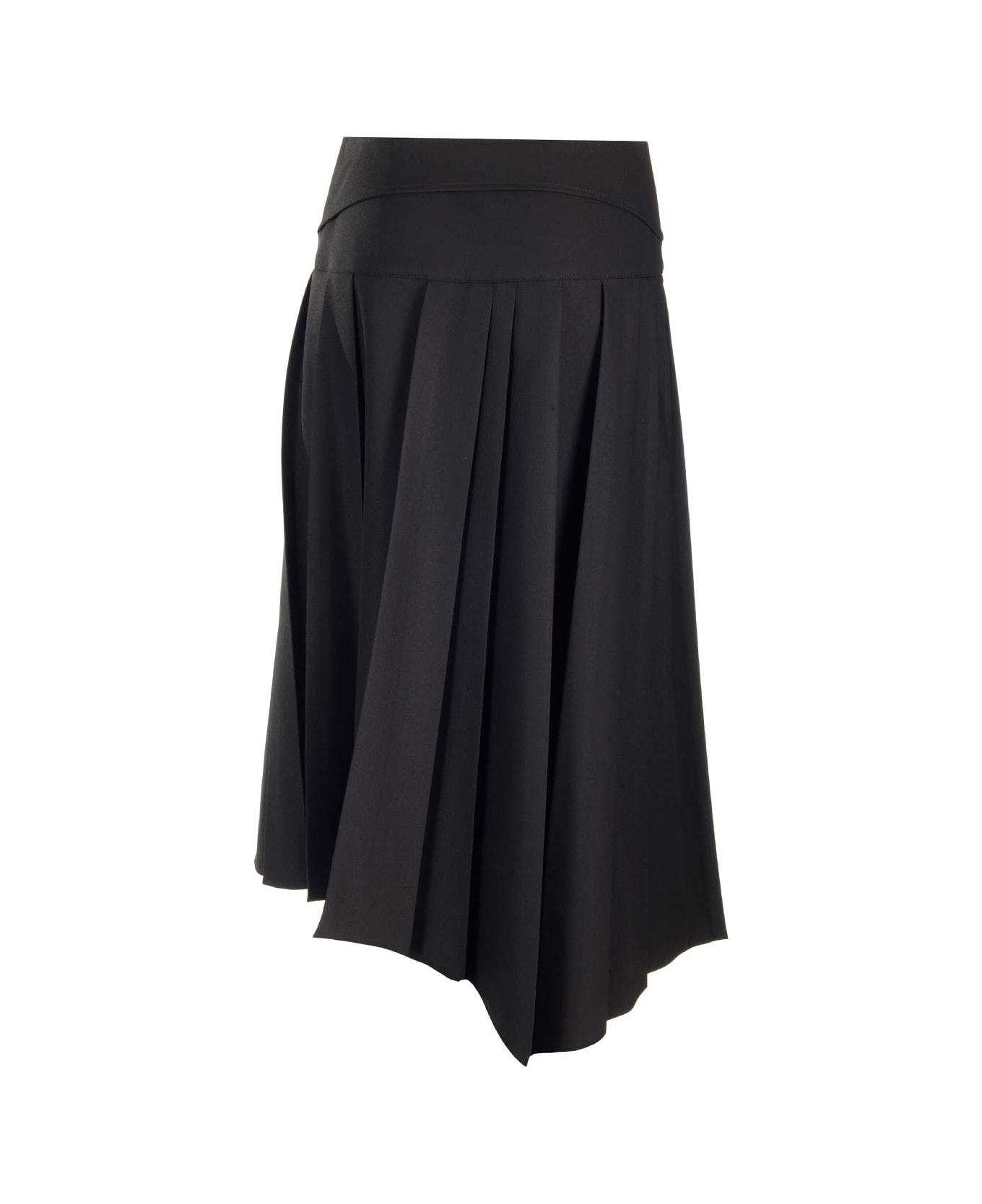 Off-White Pleated Asymmetrical Skirt - Black No C スカート